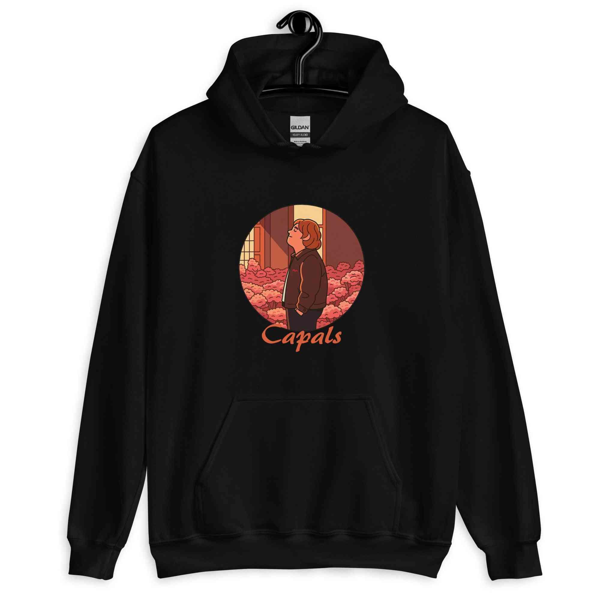 Lewis Capaldi Hoodie | Unisex Retro Graphic Sweatshirt - Black - Capals