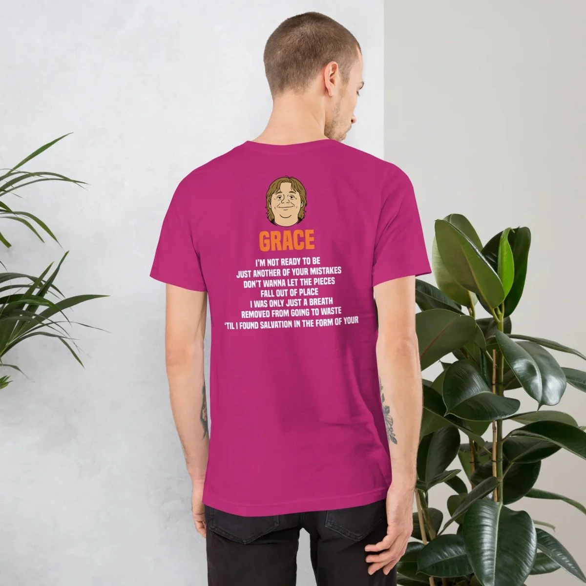 Lewis Capaldi Grace Lyrics T-Shirt | Black Organic Cotton