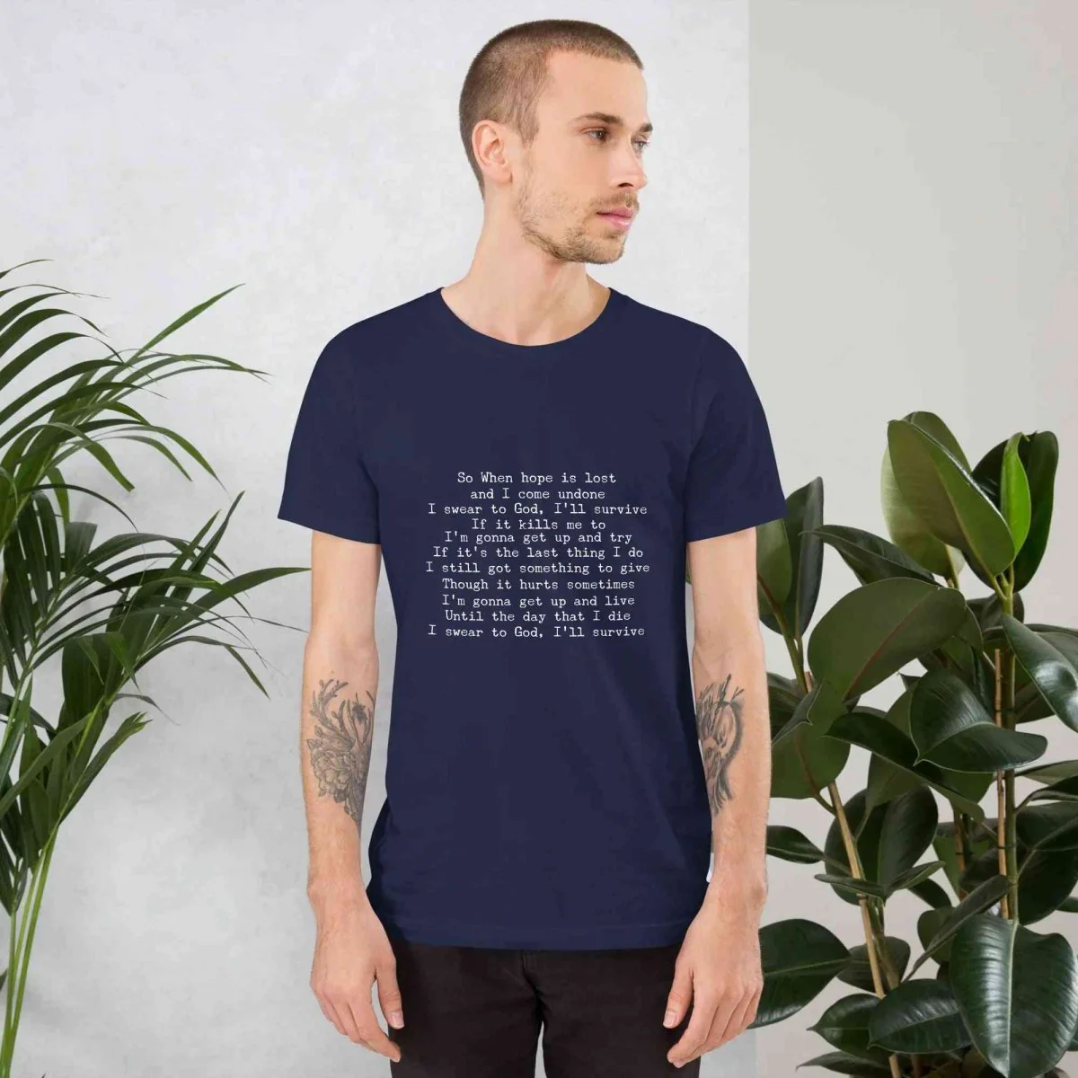 Lewis Capaldi Lyrics T-Shirt | Black Cotton Tee for Fans
