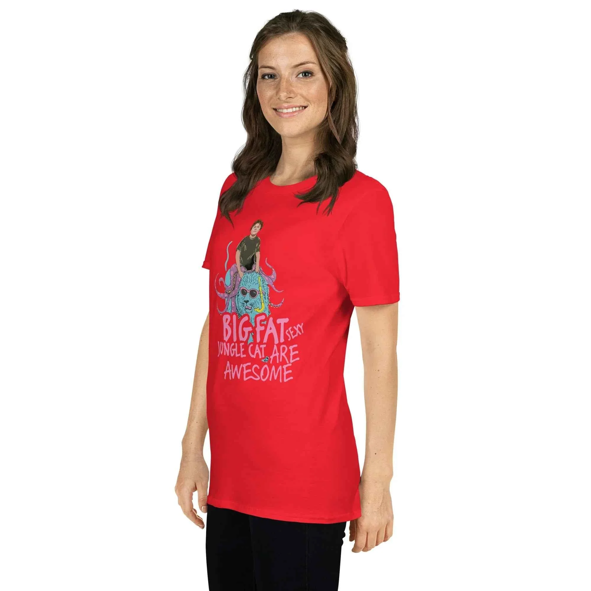 Lewis Capaldi Funny Graphic Tee - Big Fat Sexy Jungle Cats Cotton T-Shirt