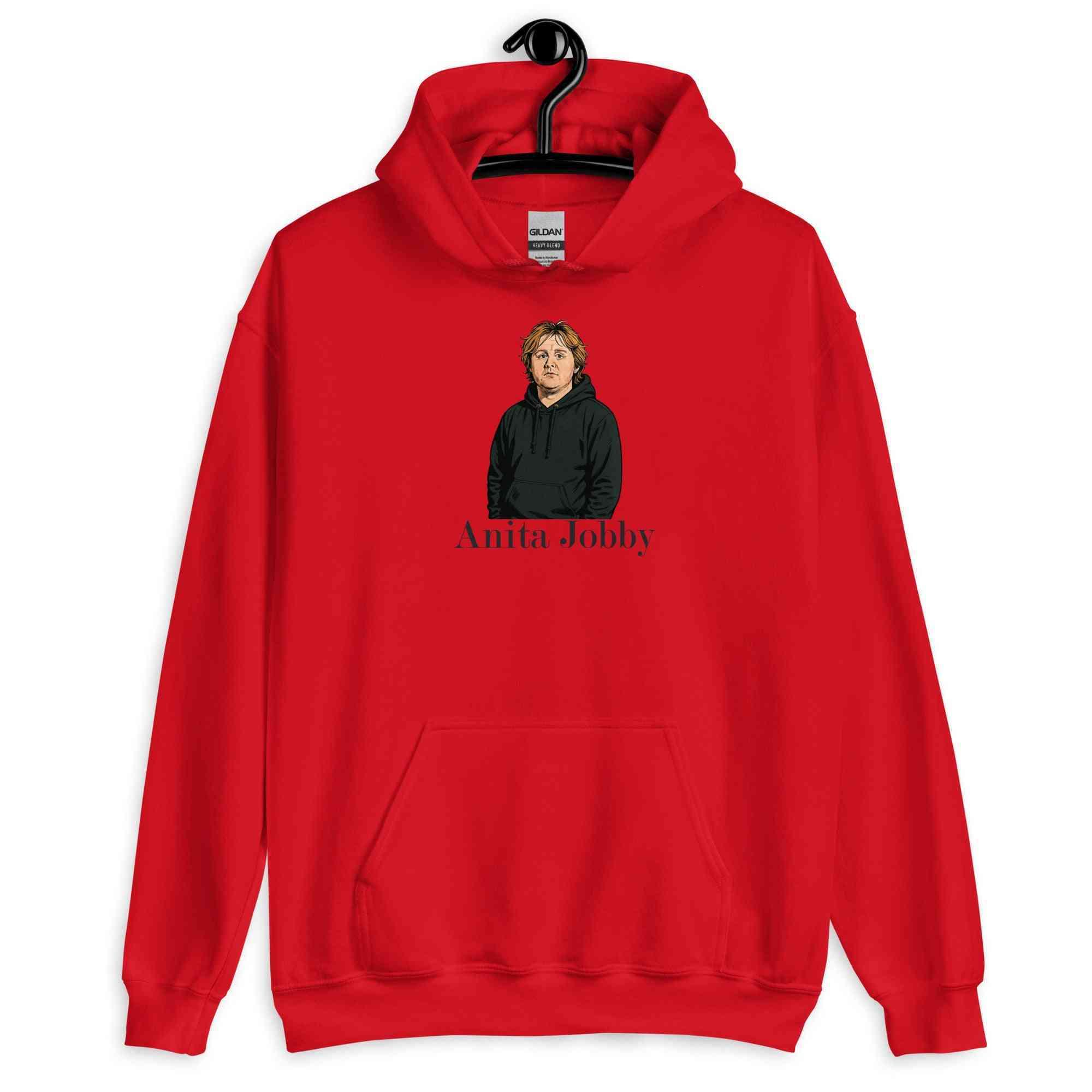 Lewis Capaldi Hoodie | Anita Jobby Graphic | Bold Red Unisex