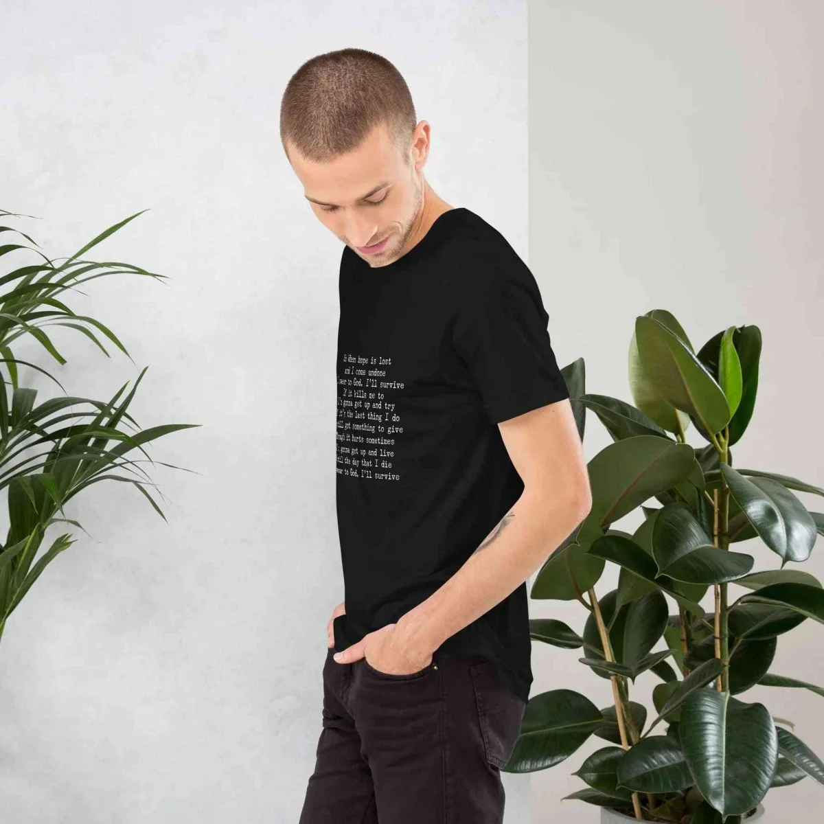 Lewis Capaldi Lyrics T-Shirt | Black Cotton Tee for Fans