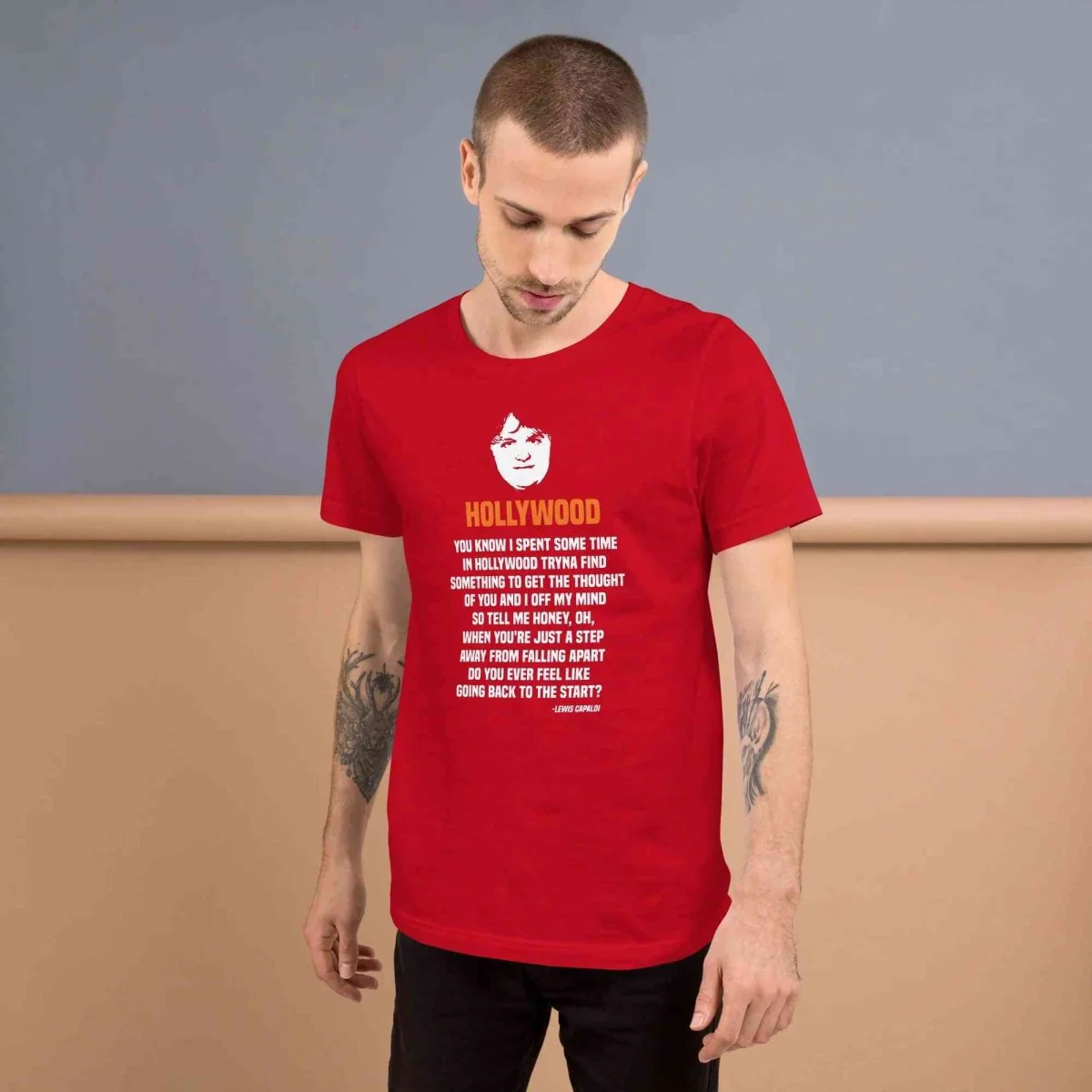 Lewis Capaldi Lyrics T-Shirt | Unisex Hollywood Style Fan Merch