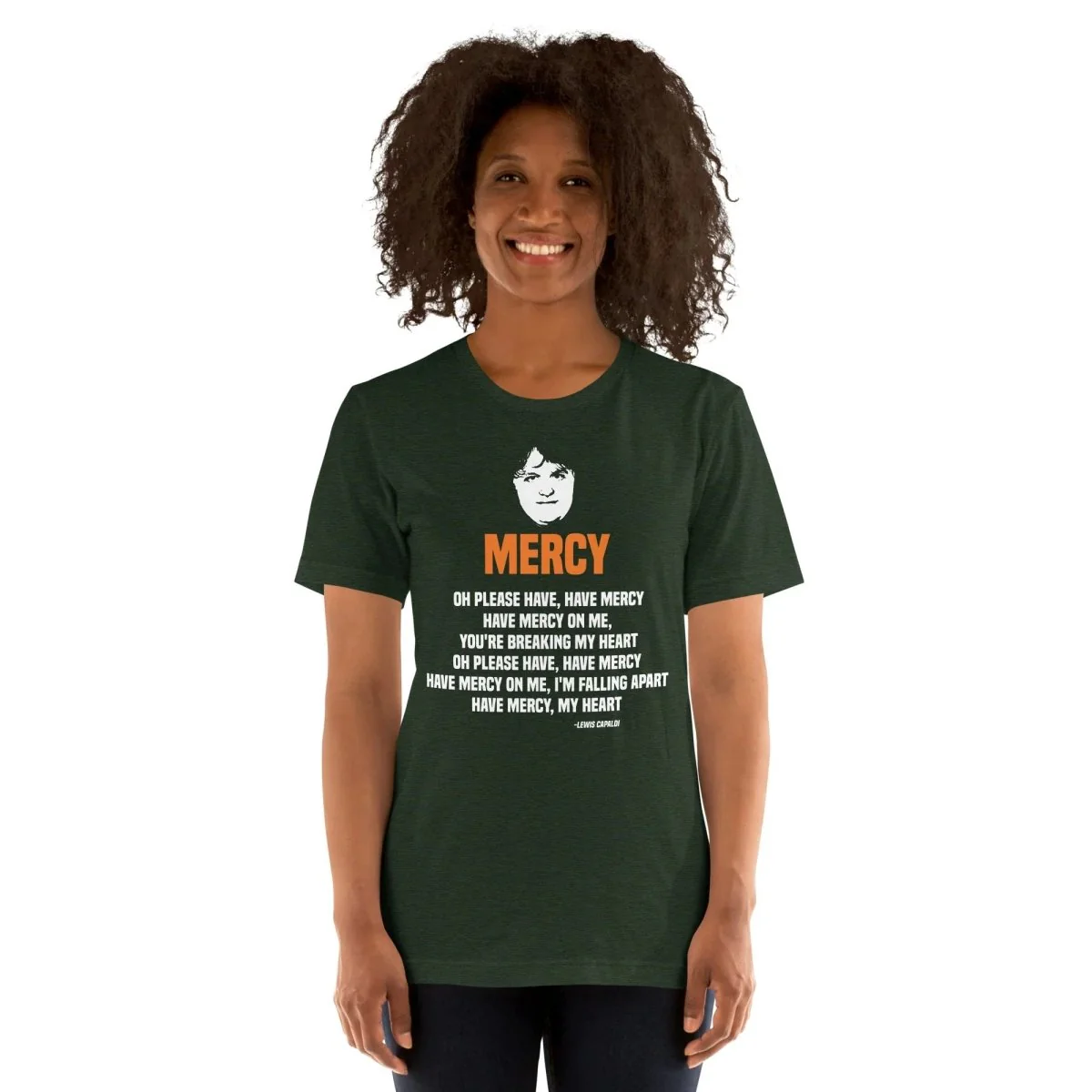 Lewis Capaldi Mercy Lyrics T-Shirt | Unisex Cotton Fan Tee