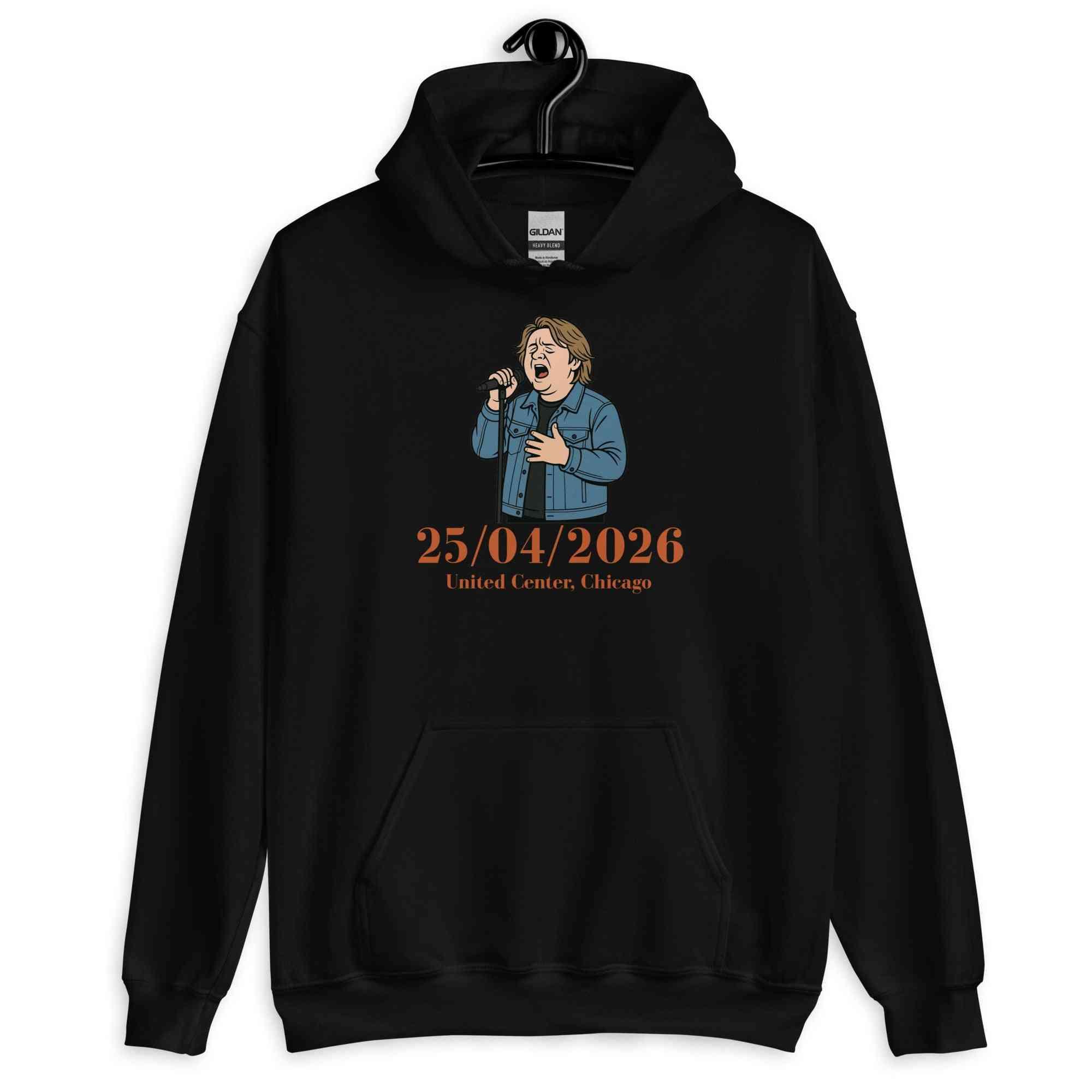 Lewis Capaldi 2026 Tour Hoodie - Black Unisex Sustainable Concert Merch