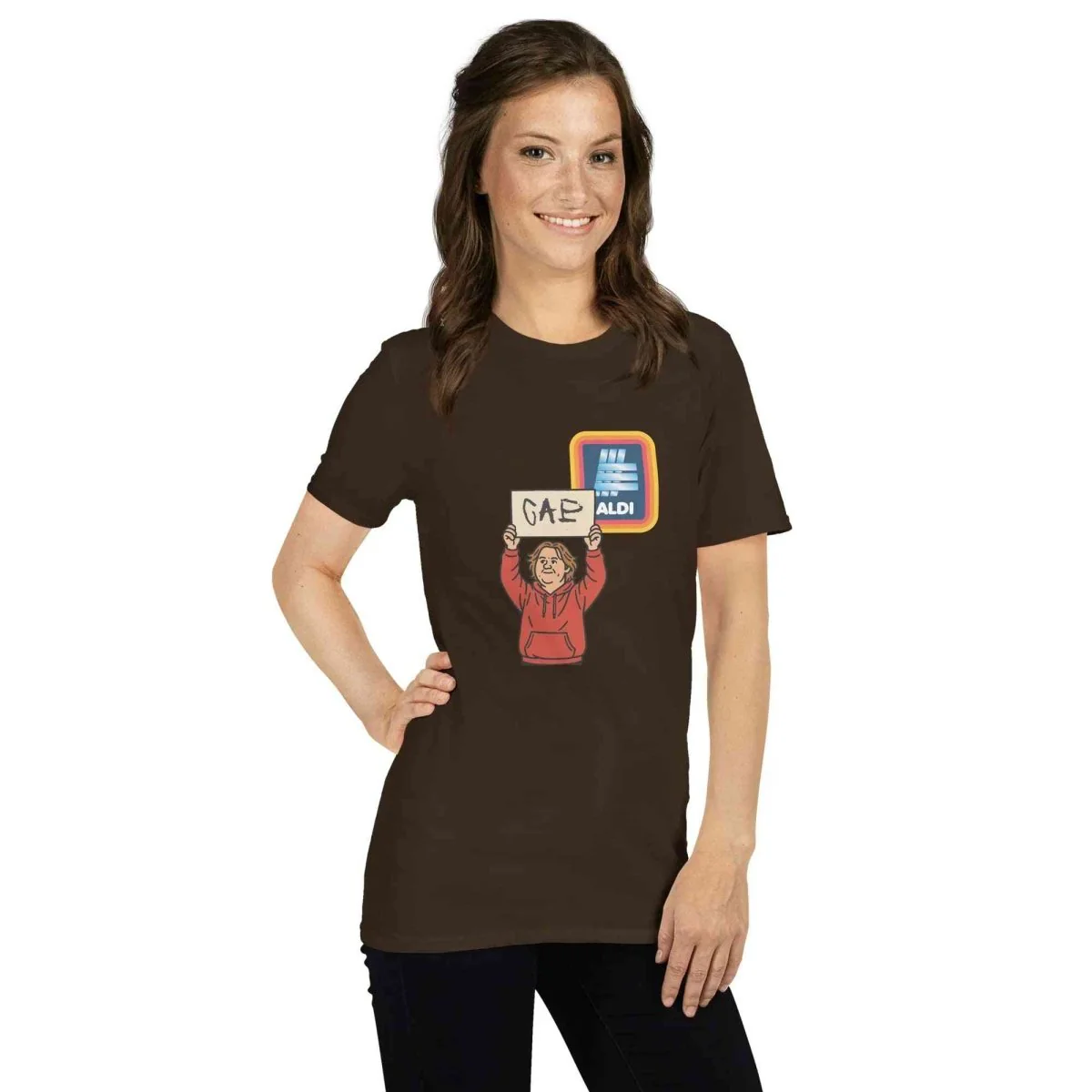 Lewis Capaldi Merchandise: Capaldi On A Aldi Cotton T-Shirt | Unisex Short-Sleeve Tee