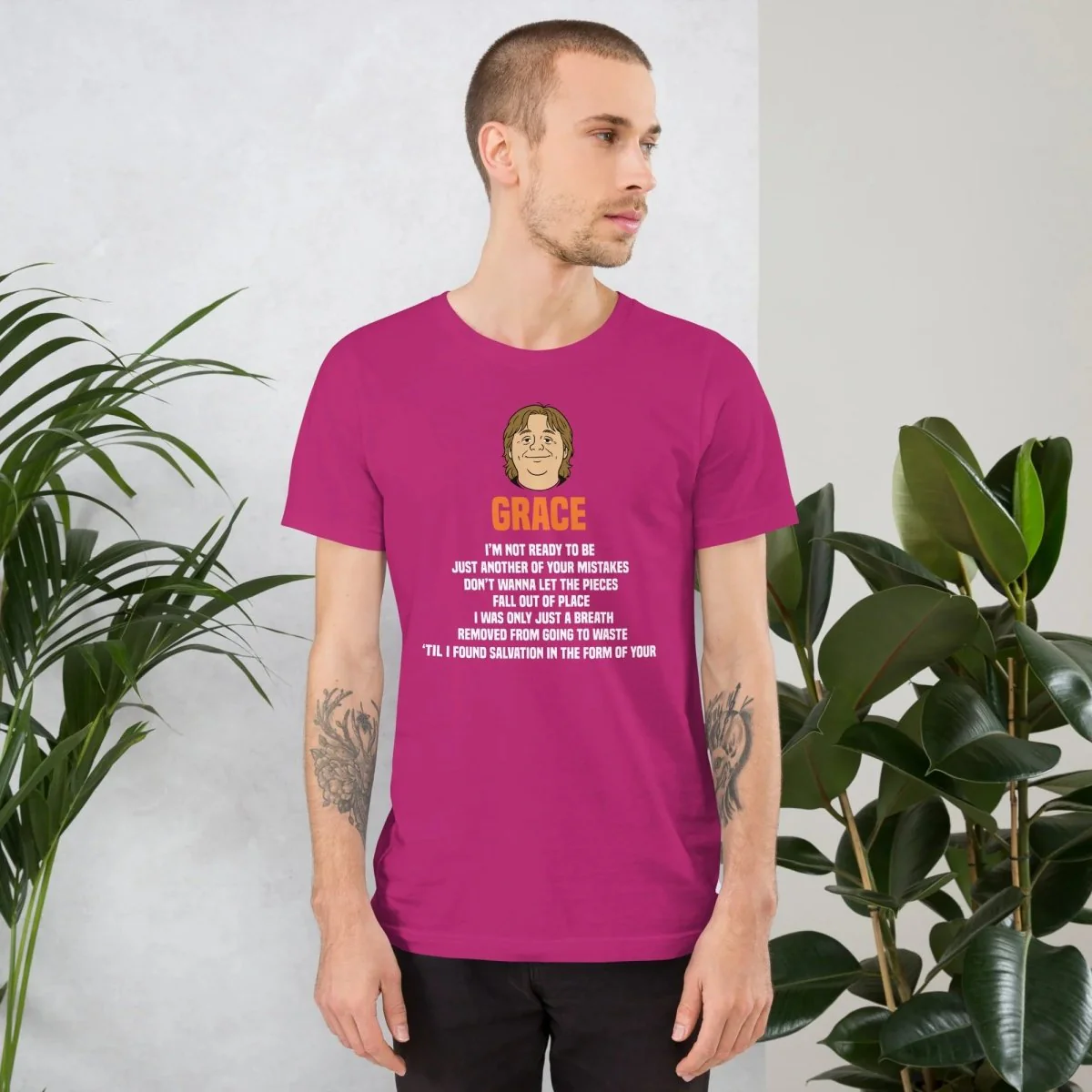 Lewis Capaldi Grace Lyrics T-Shirt | Black Organic Cotton