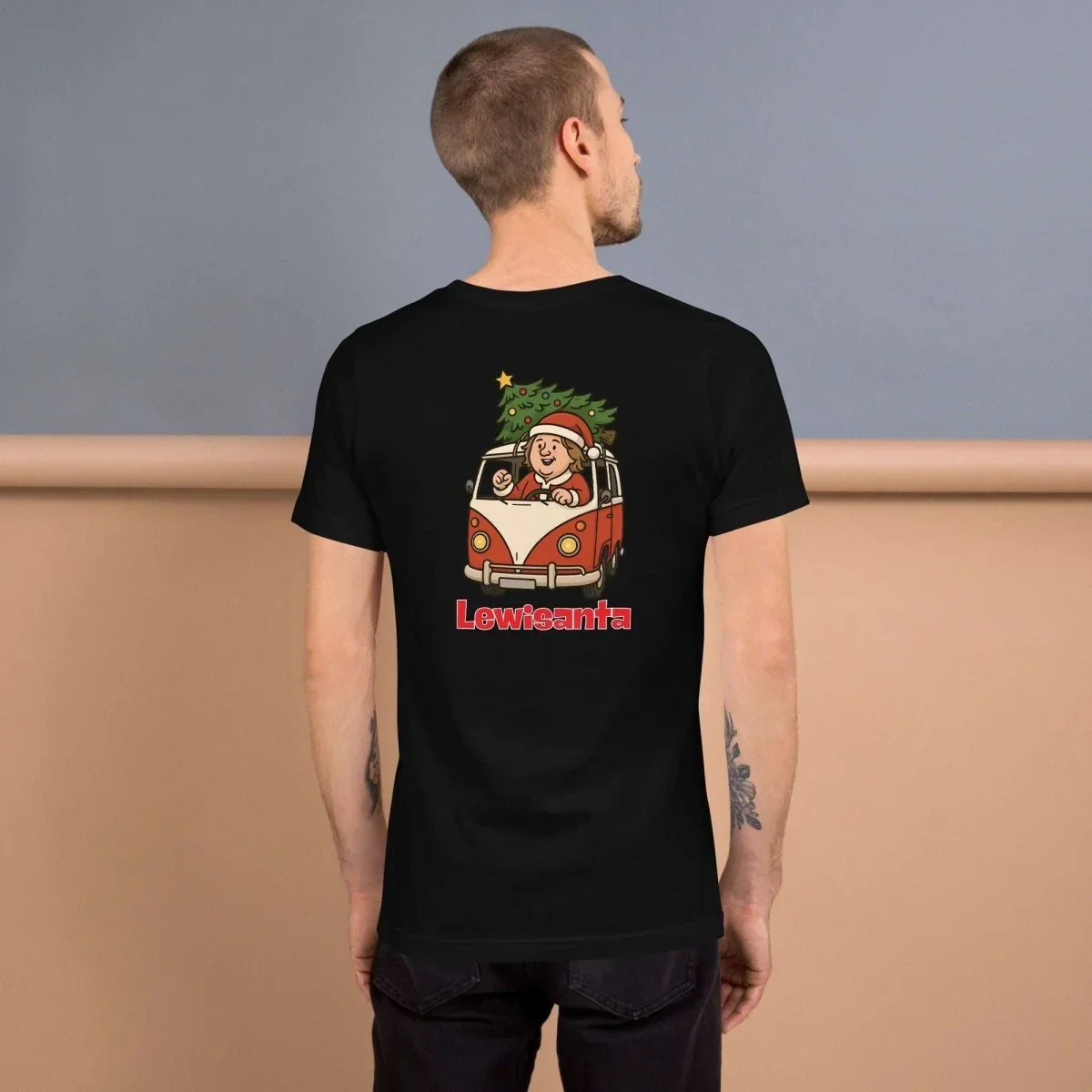 Lewis Capaldi Christmas T-Shirt | Unisex Black Sustainable Tee