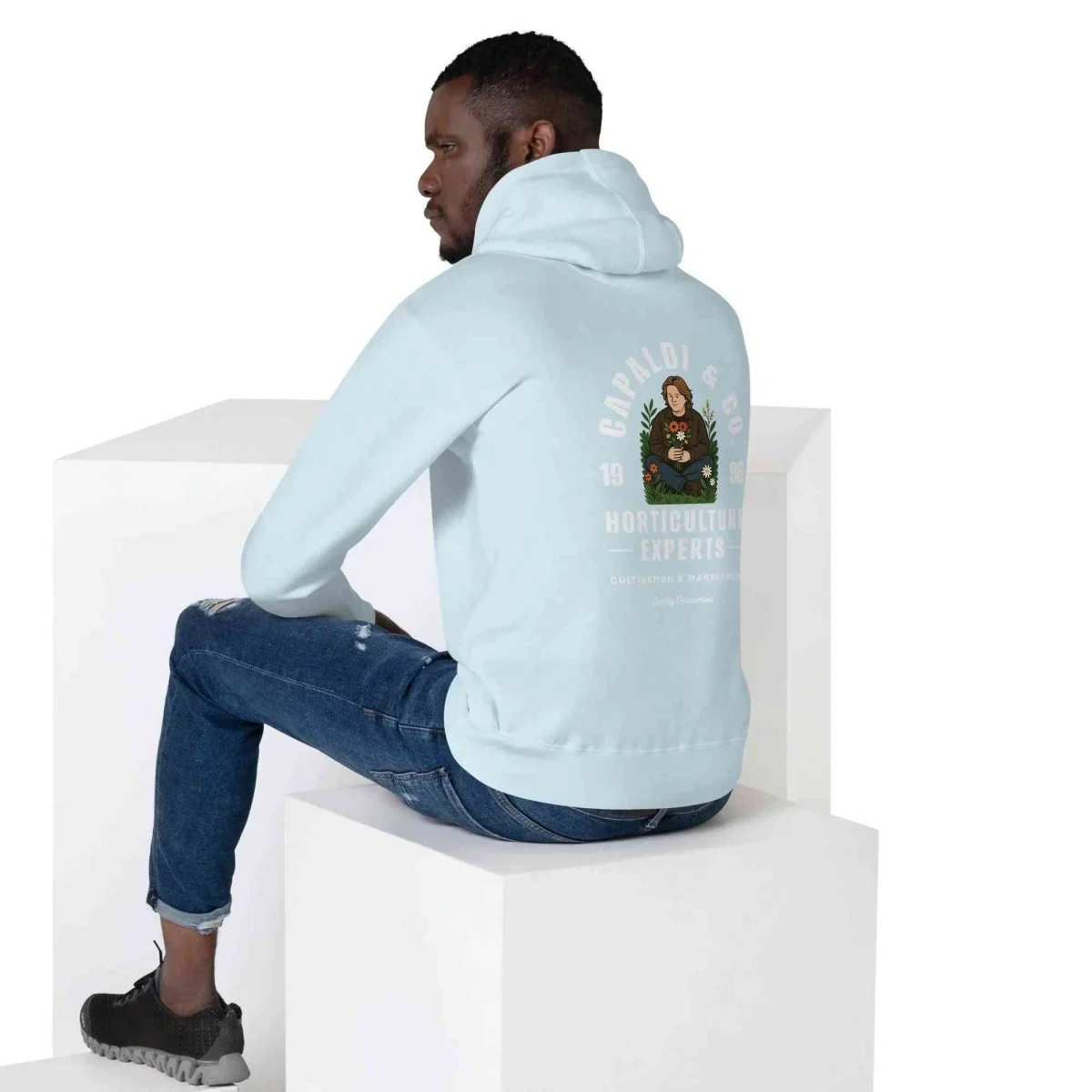 Lewis Capaldi Hoodie - Unisex Cotton-Polyester Blend with Unique Horticultural Art