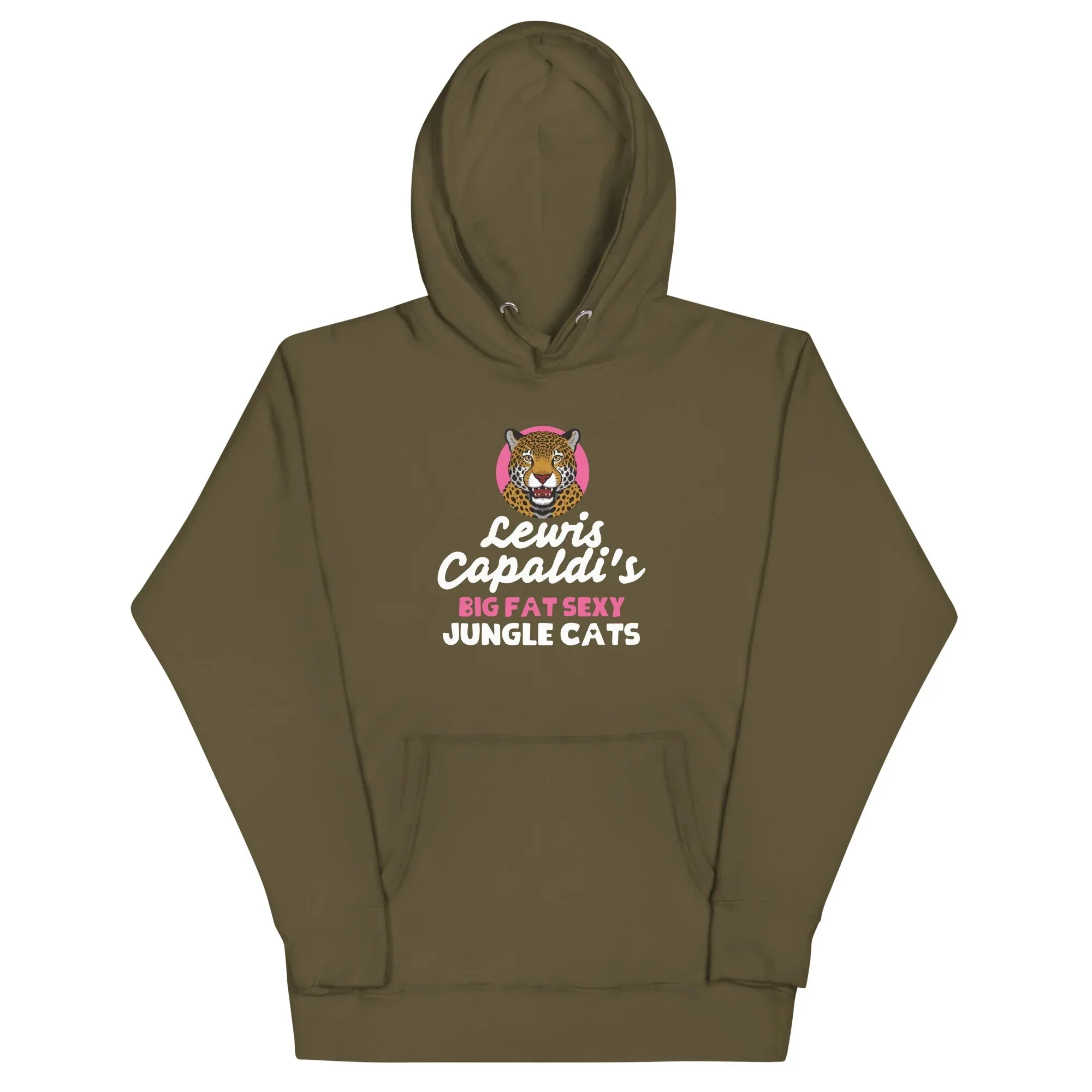 Lewis Capaldi Big Fat Sexy Jungle Cats Hoodie - Black Unisex Cotton Blend