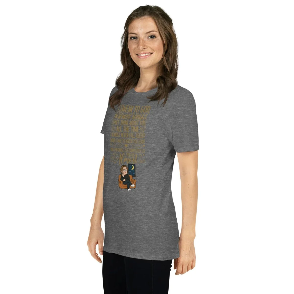 Lewis Capaldi Lyrics Shirt - Eco-Friendly Cotton Unisex T-Shirt for Fans - Almost