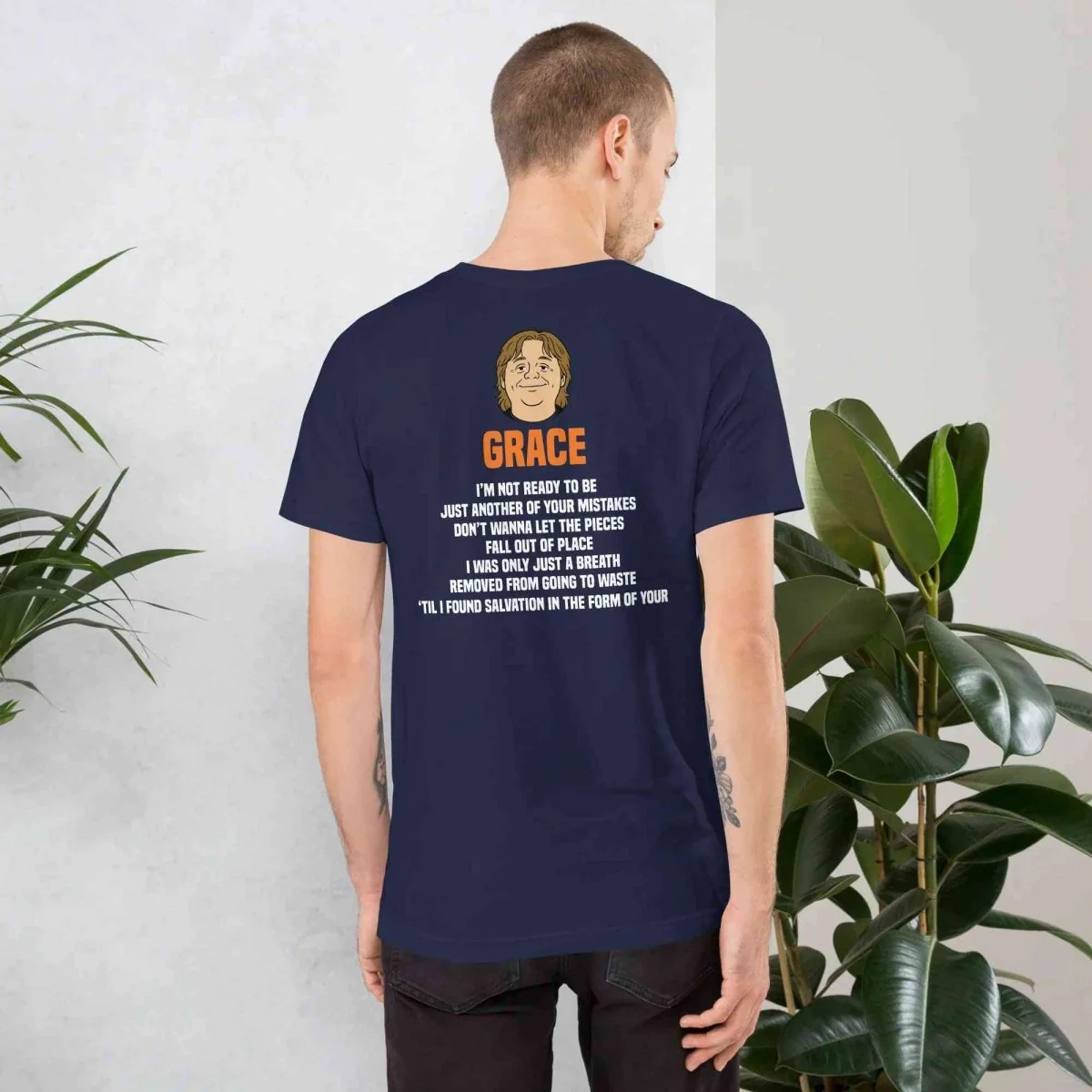 Lewis Capaldi Grace Lyrics T-Shirt | Black Organic Cotton