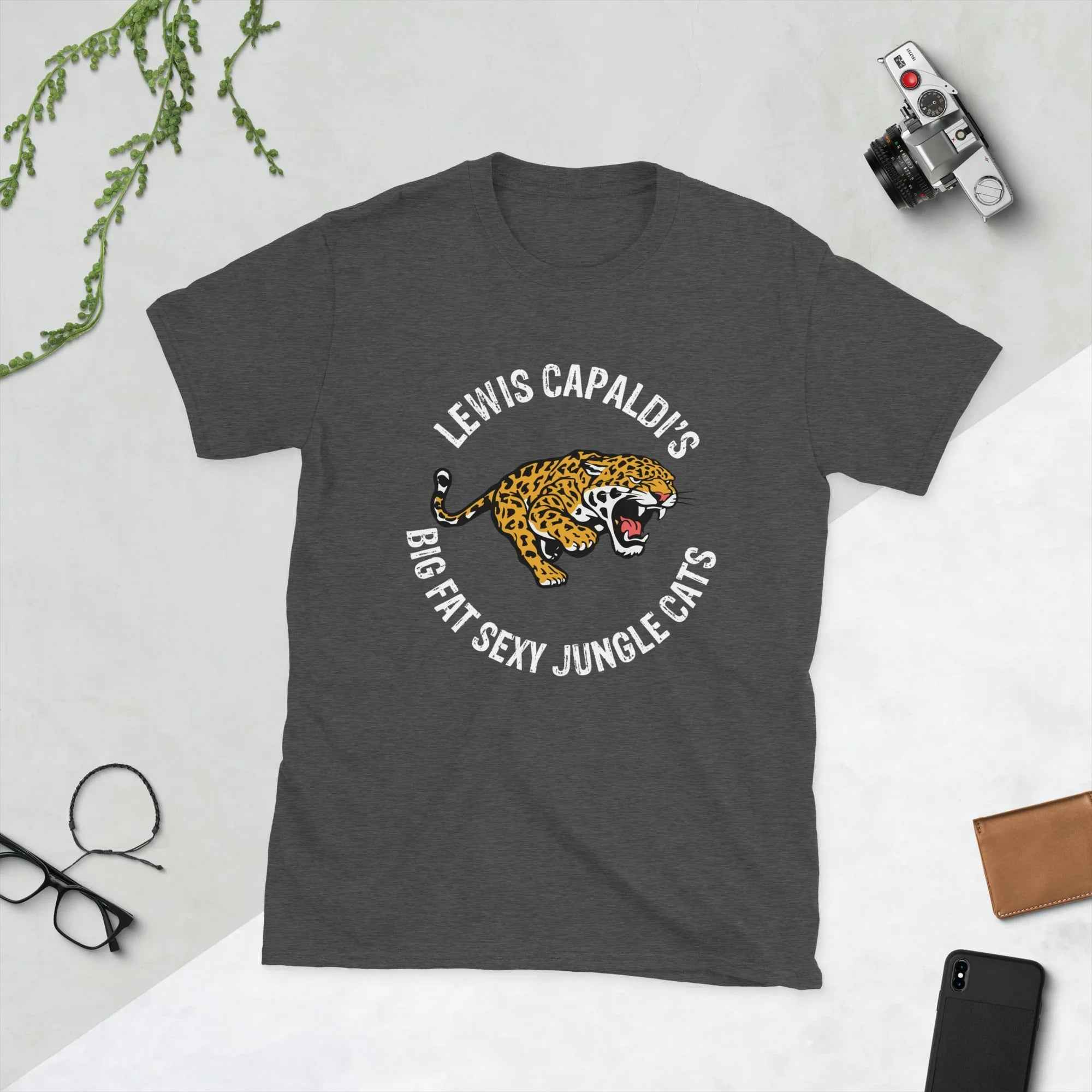 Lewis Capaldi Fan Apparel: Big Fat Sexy Jungle Cats 100% Cotton T-Shirt for Unisex Comfort