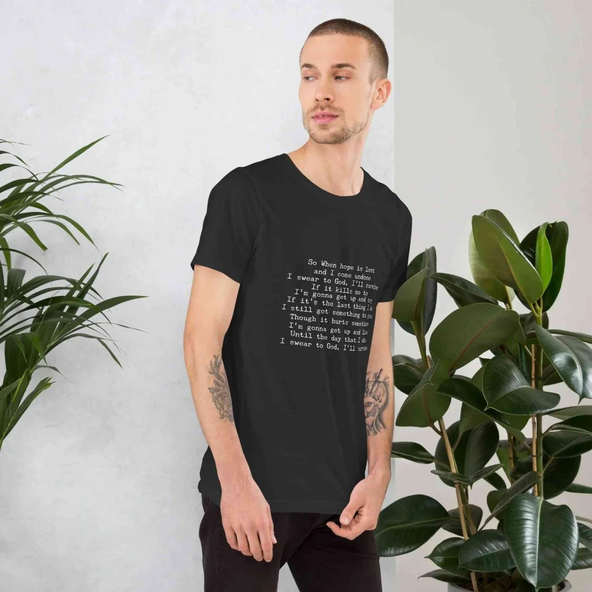 Lewis Capaldi Lyrics T-Shirt | Black Cotton Tee for Fans