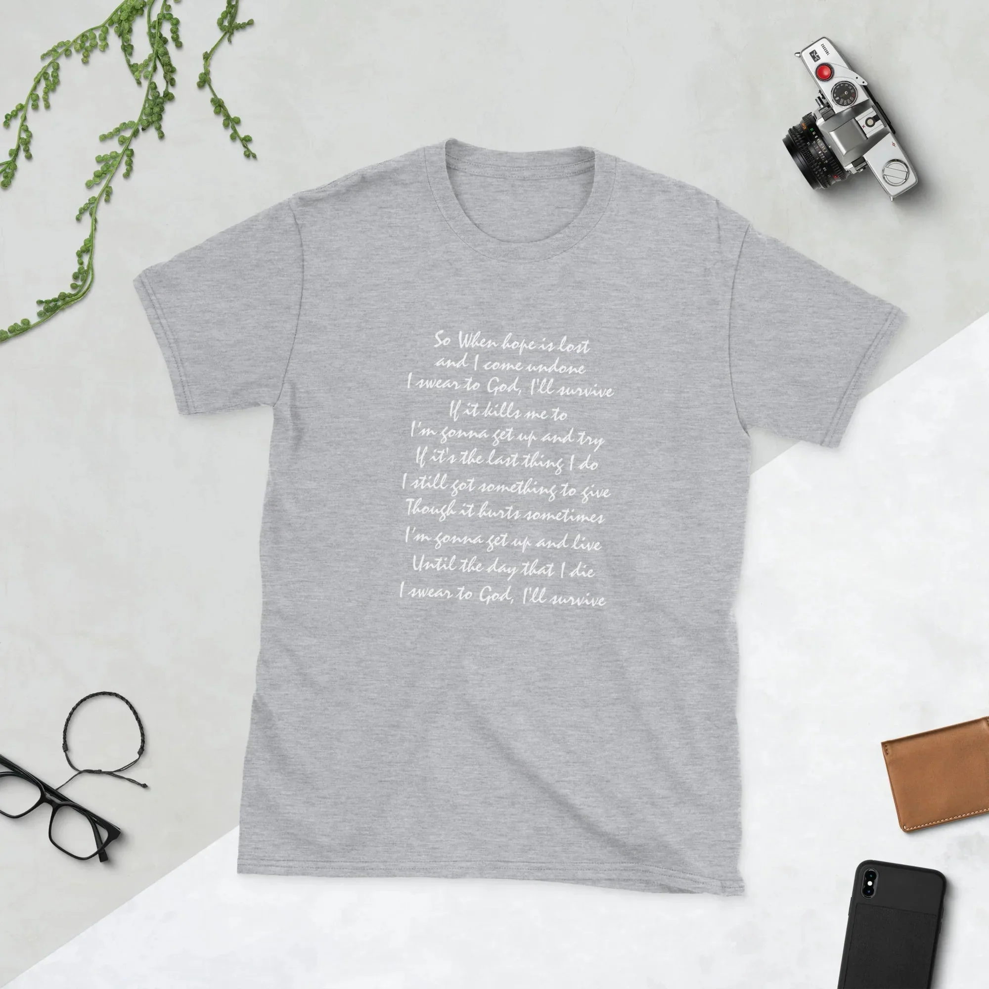Lewis Capaldi 'Survive' Lyrics T-Shirt | Unisex Cotton Graphic Tee