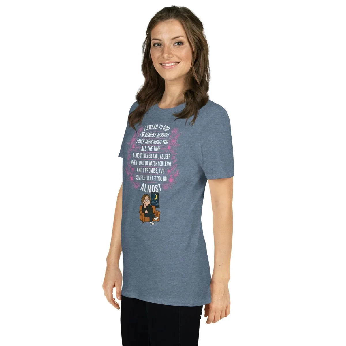 Lewis Capaldi Merchandise: Eco-Friendly Cotton T-Shirt Featuring Almost Lyrics