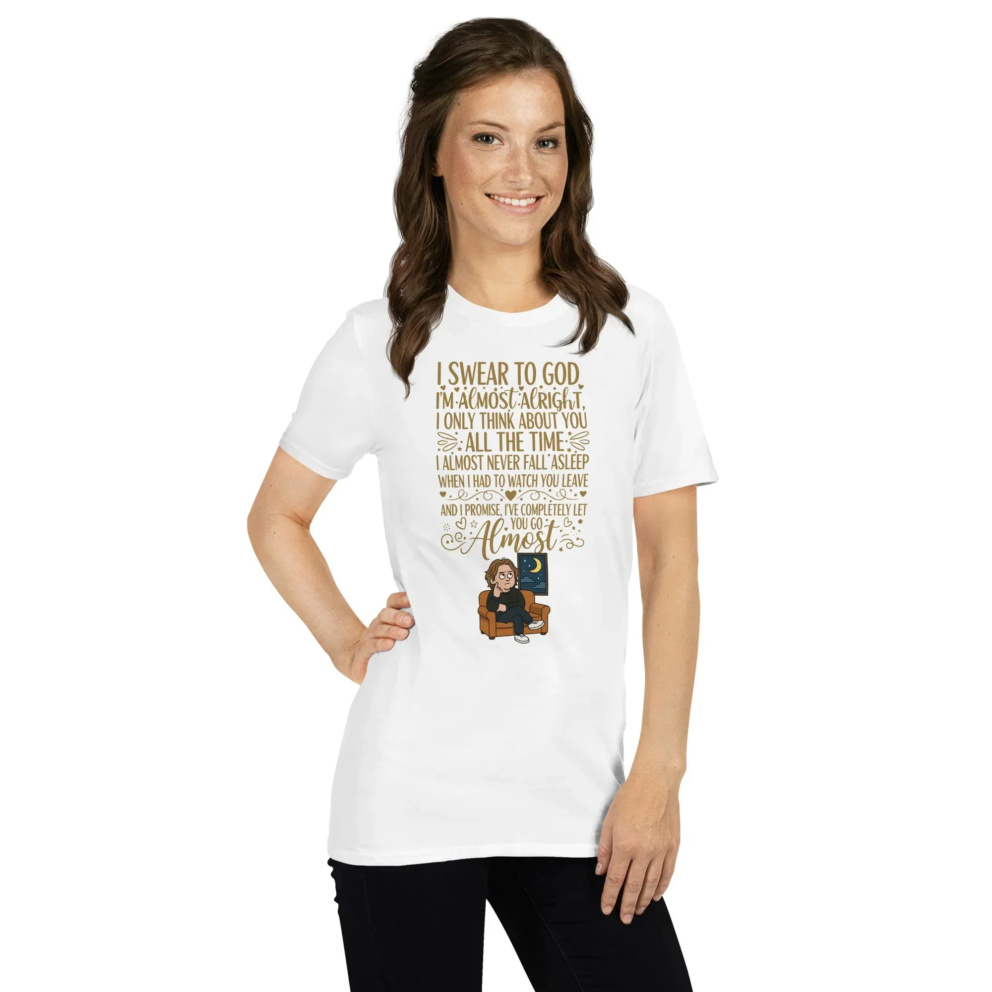 Lewis Capaldi Lyrics Shirt - Eco-Friendly Cotton Unisex T-Shirt for Fans - Almost