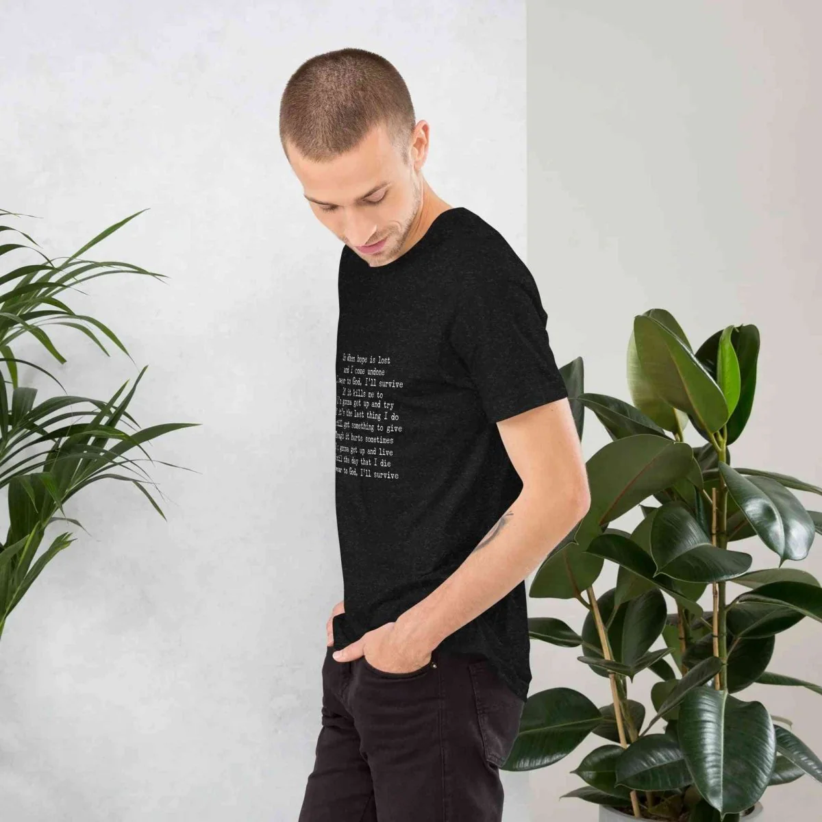 Lewis Capaldi Lyrics T-Shirt | Black Cotton Tee for Fans