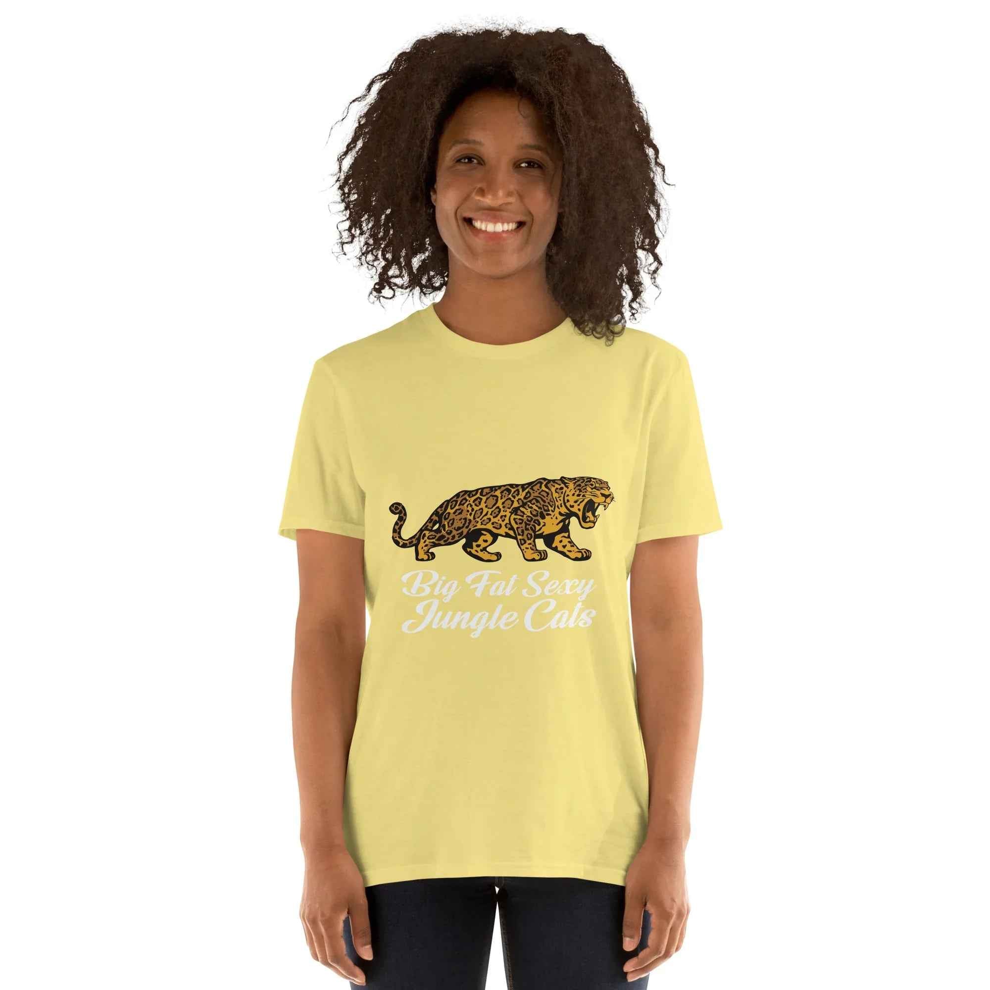 Lewis Capaldi Fan Apparel: Big Fat Sexy Jungle Cats Unisex Cotton T-Shirt for Music Lovers