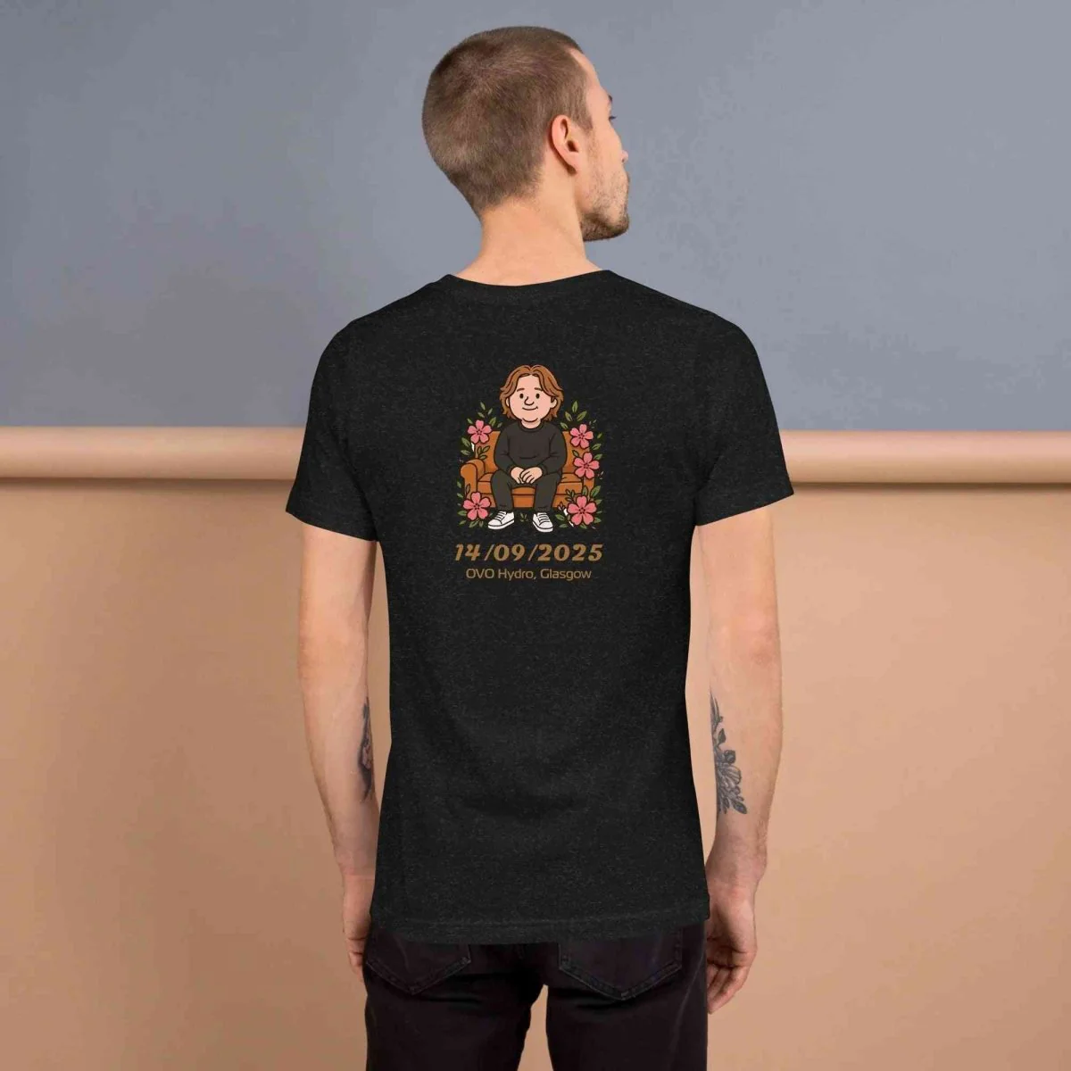 Lewis Capaldi Tour 2025 Black Cotton T-Shirt | Alcyone213k Fan Merch