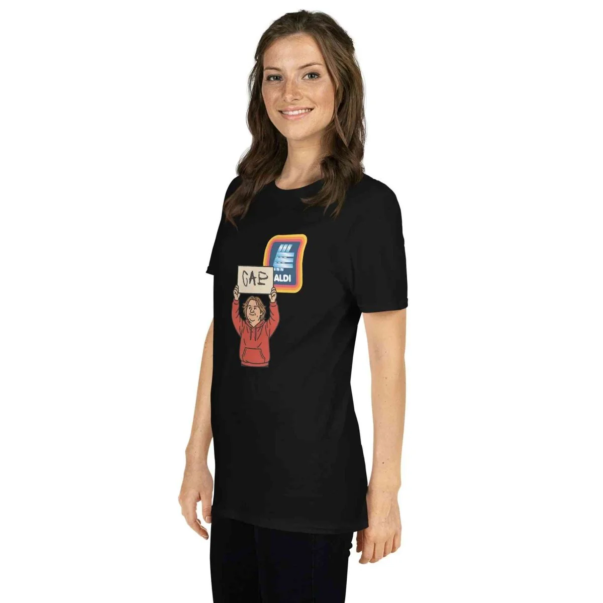 Lewis Capaldi Merchandise: Capaldi On A Aldi Cotton T-Shirt | Unisex Short-Sleeve Tee