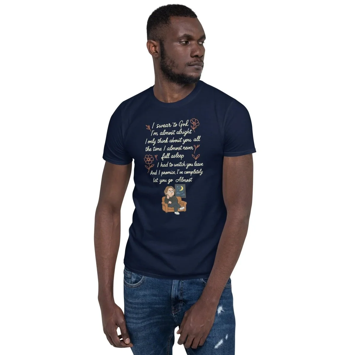 Lewis Capaldi Lyrics Shirt - Almost Lyrics Organic Cotton Unisex Tee for Fans
