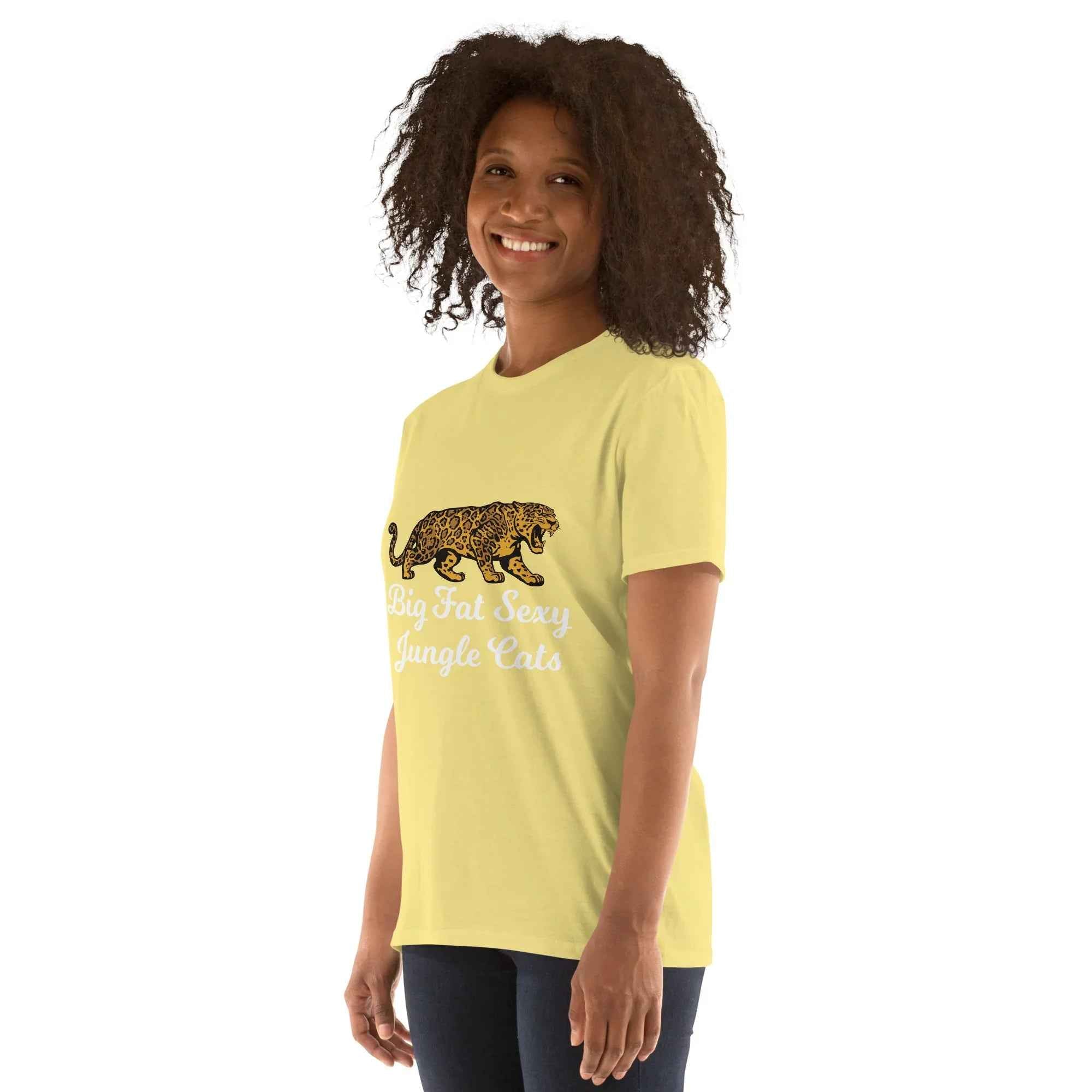 Unisex Jungle Cats T-Shirt by Alcyone213k �C Subtle Comfort with Bold Big Fat Sexy Design