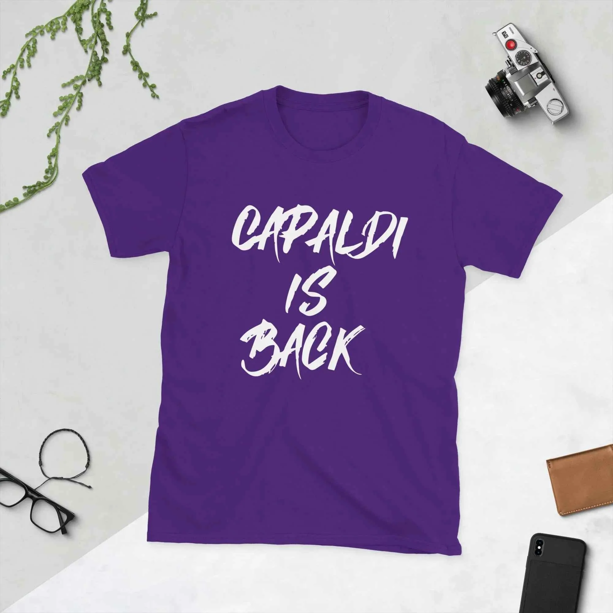Lewis Capaldi Tour Merchandise - 100% Cotton Unisex T-Shirt with CAPALDI Is BACK Graphic