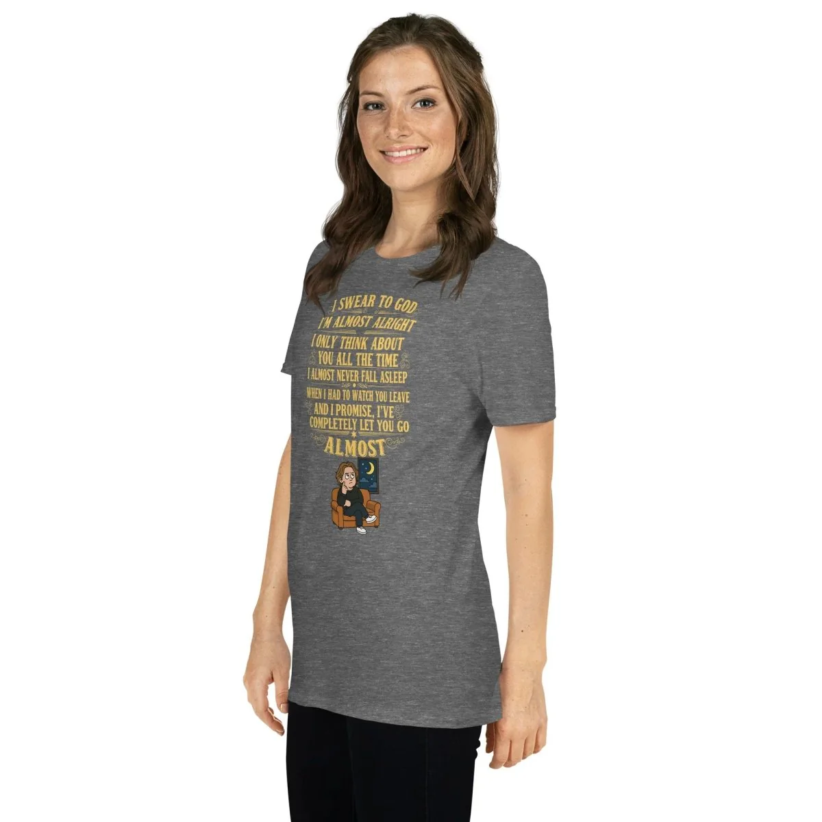 Lewis Capaldi Merchandise: Eco-Friendly Unisex T-Shirt with Almost Lyrics for Music Fans