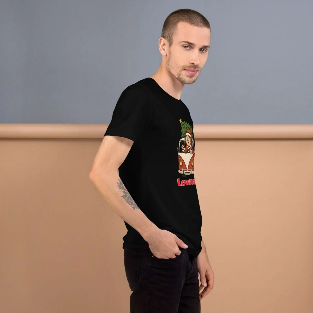 Lewis Capaldi Christmas T-Shirt | Unisex Black Sustainable Tee