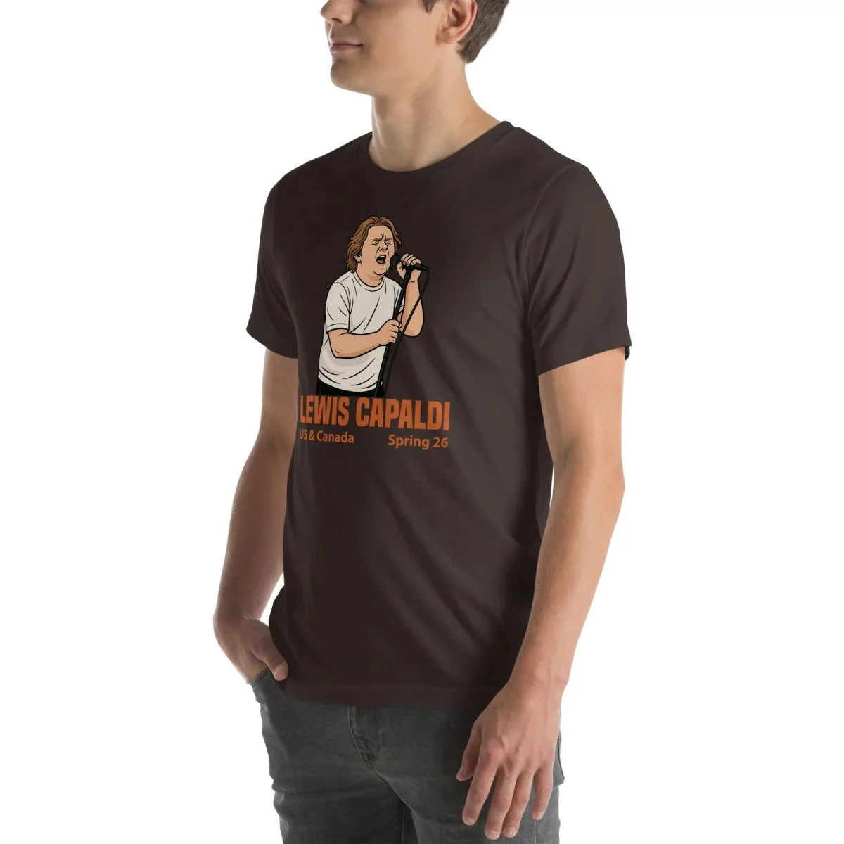 Lewis Capaldi Tour 2026 T-Shirt | Unisex Cotton Fan Tee