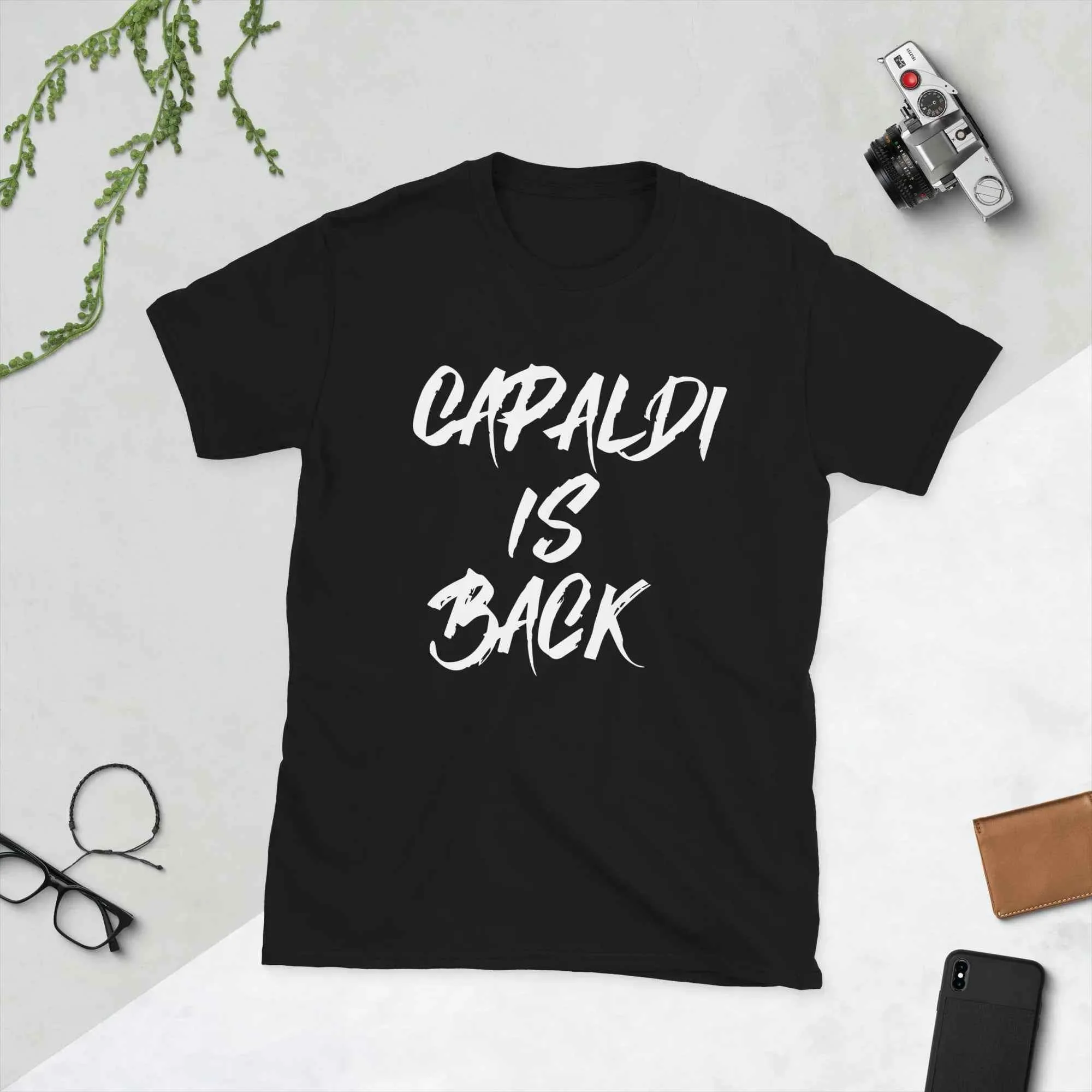 Lewis Capaldi Tour Merchandise - 100% Cotton Unisex T-Shirt with CAPALDI Is BACK Graphic