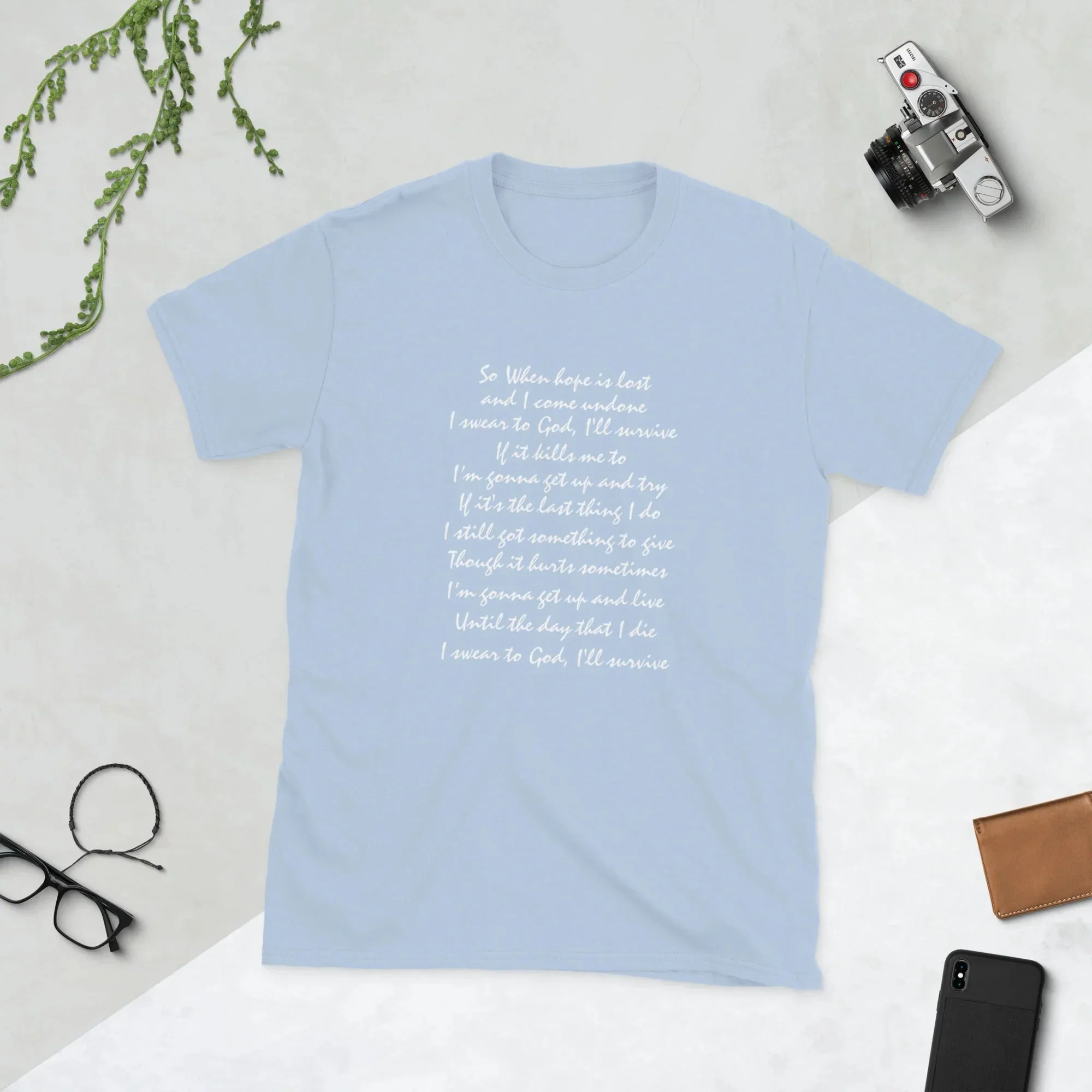 Lewis Capaldi 'Survive' Lyrics T-Shirt | Unisex Cotton Graphic Tee