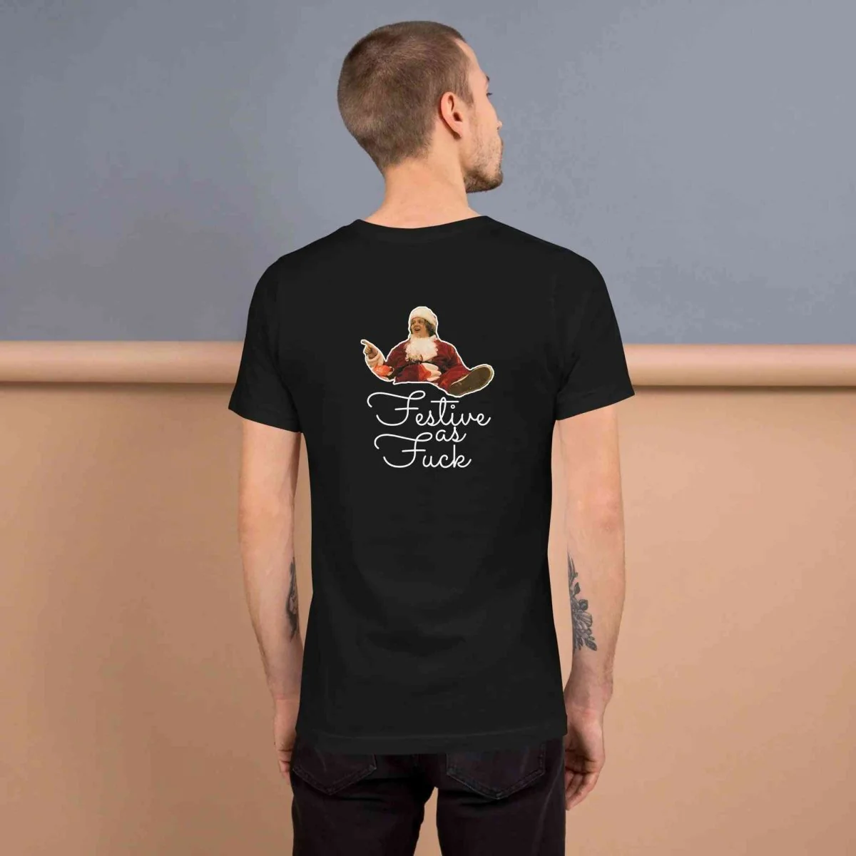 Lewis Capaldi Merchandise: Unisex Cotton Tee - 'Festive As Fuck' Christmas T-Shirt