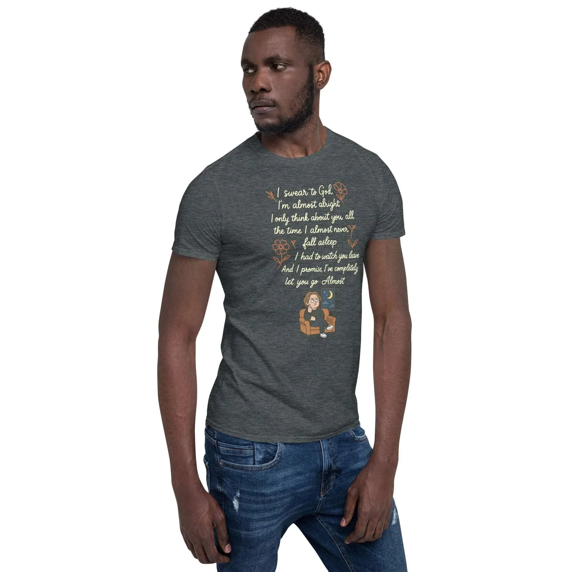 Lewis Capaldi Lyrics Shirt - Almost Lyrics Organic Cotton Unisex Tee for Fans