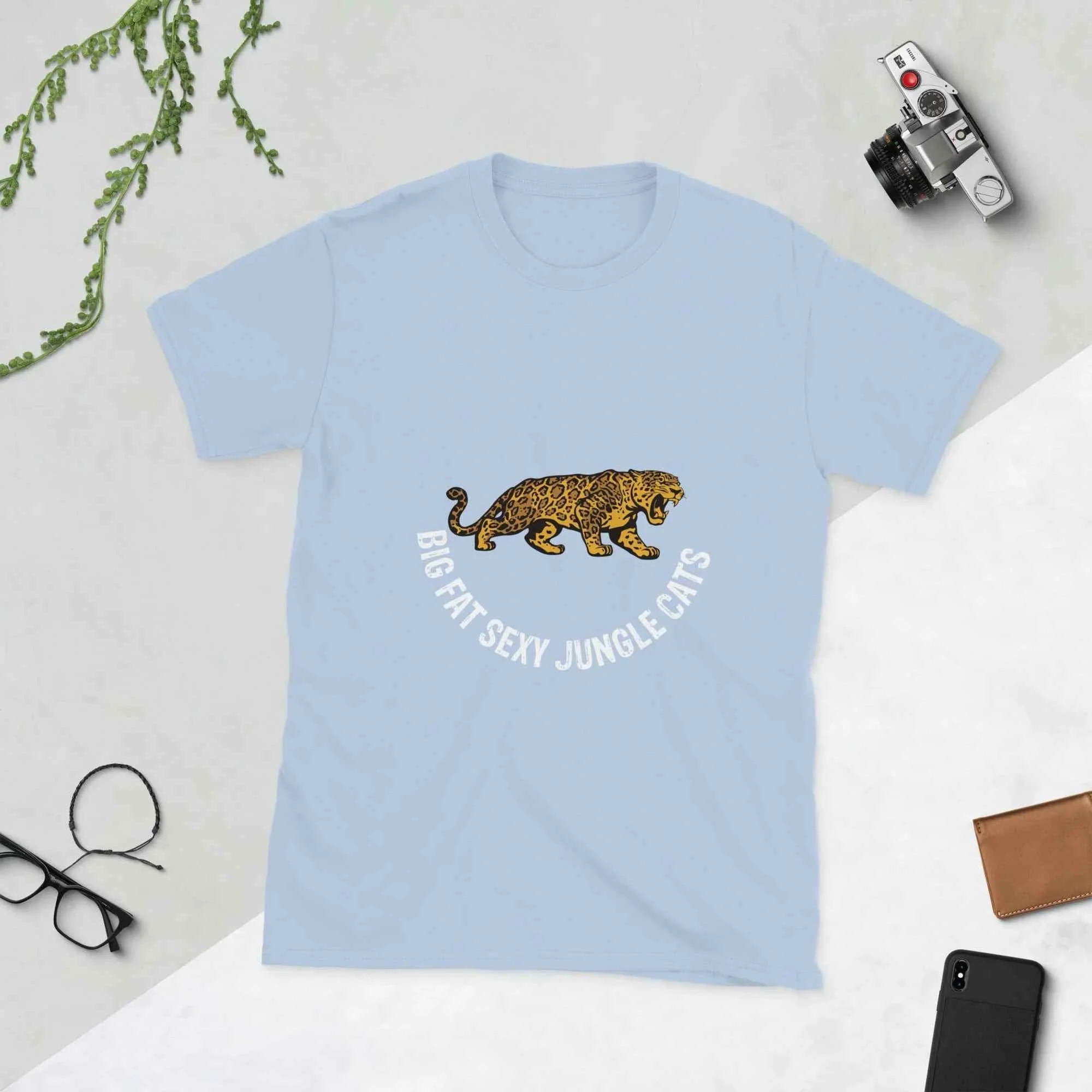 Lewis Capaldi Unisex Cotton T-Shirt | Big Fat Sexy Jungle Cats Graphic Tee for Music Fans