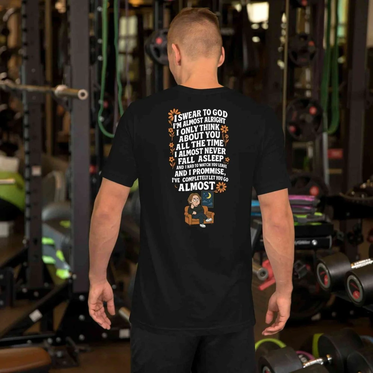 Lewis Capaldi Almost Lyrics T-Shirt | Unisex Cotton Eco-Conscious Tee