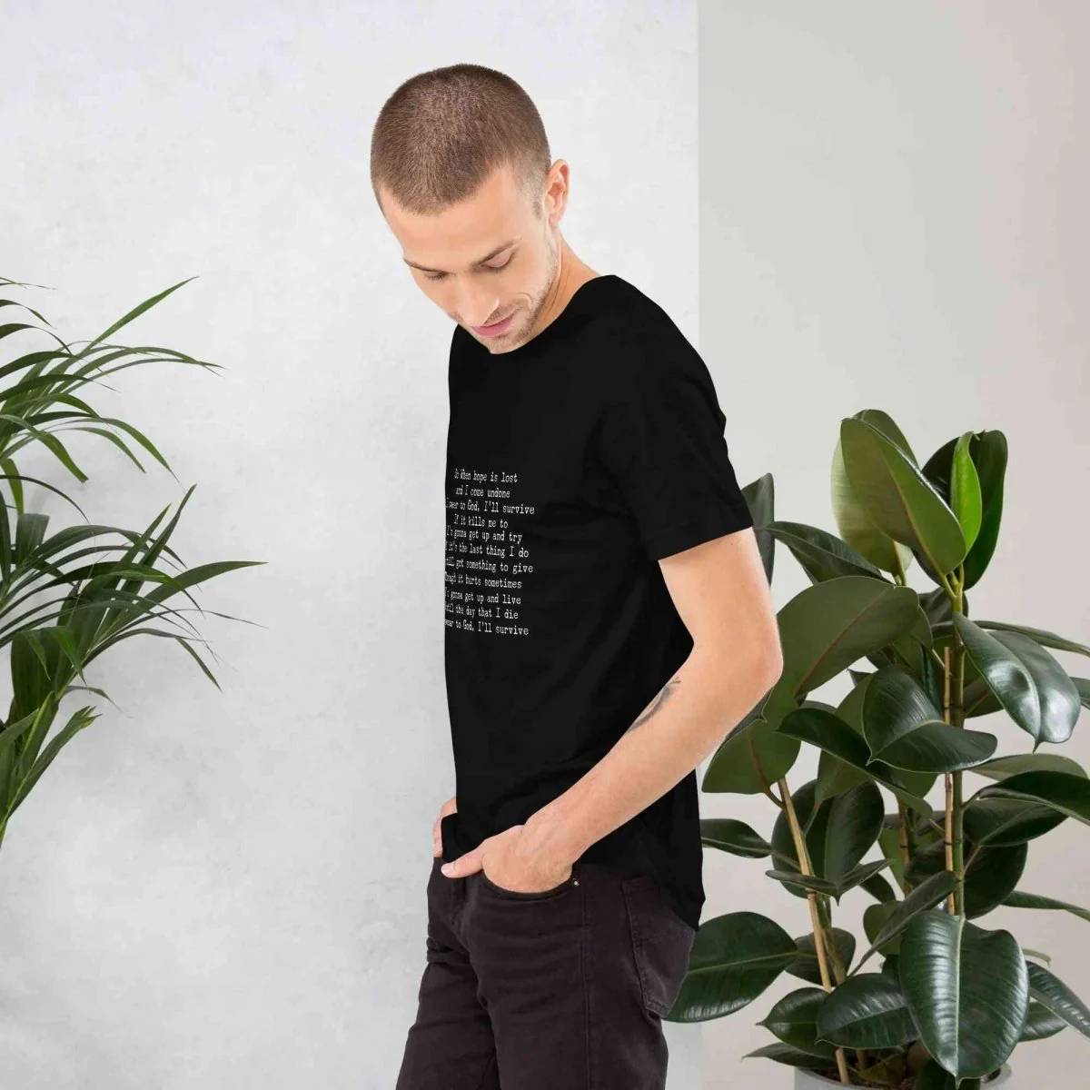 Lewis Capaldi Lyrics T-Shirt | Black Cotton Tee for Fans
