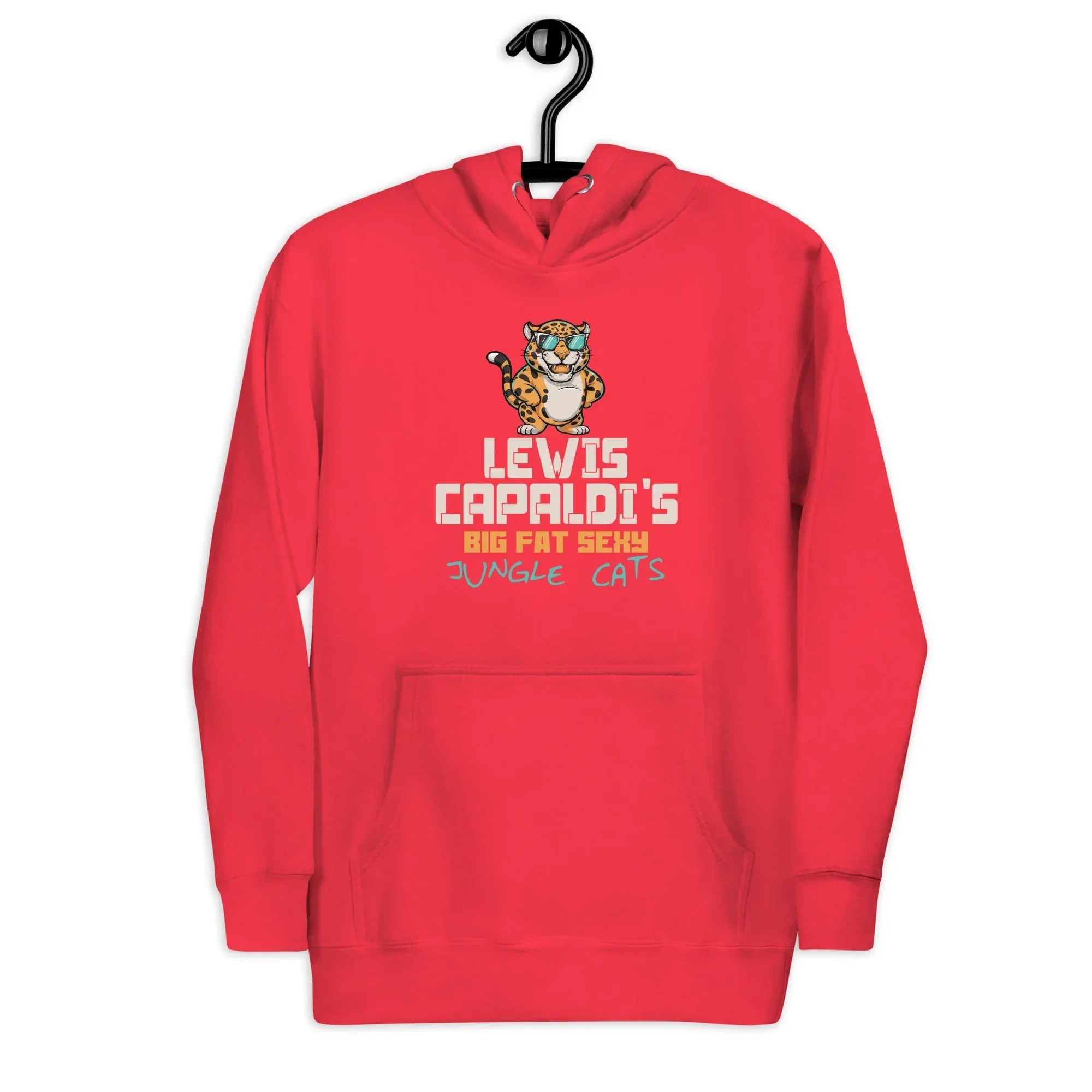Lewis Capaldi Big Fat Sexy Jungle Cats Hoodie - Unisex Black Cotton Blend