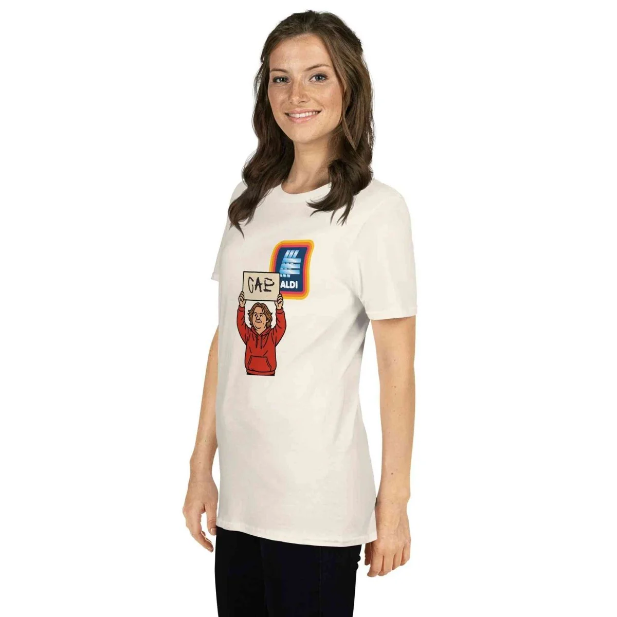 Lewis Capaldi Merchandise: Capaldi On A Aldi Cotton T-Shirt | Unisex Short-Sleeve Tee