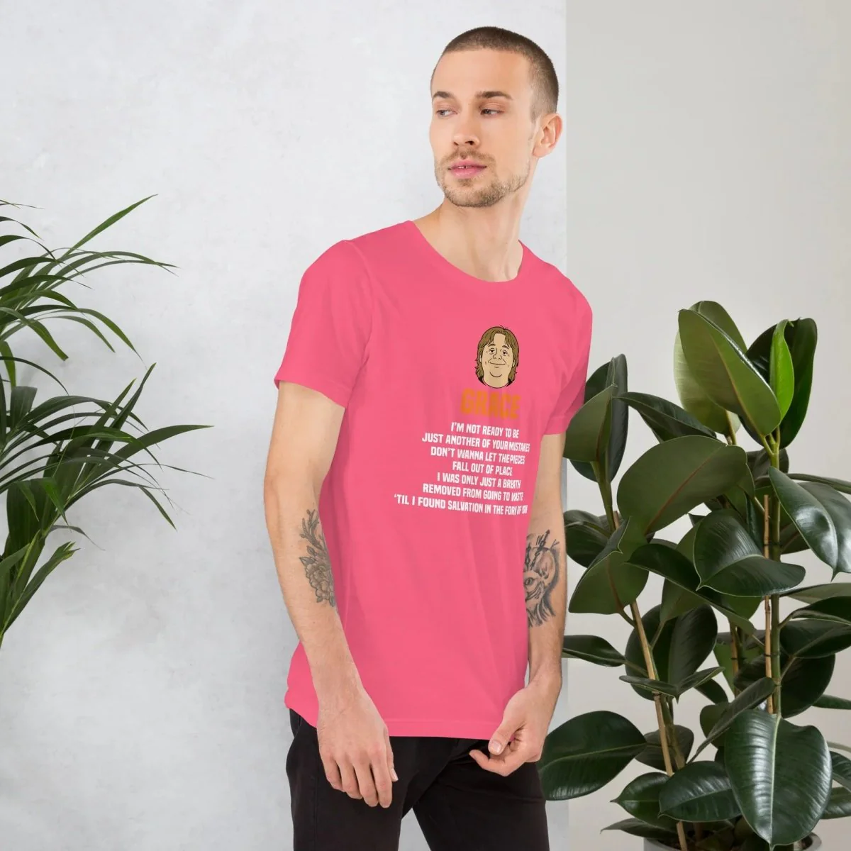 Lewis Capaldi Grace Lyrics T-Shirt | Black Organic Cotton