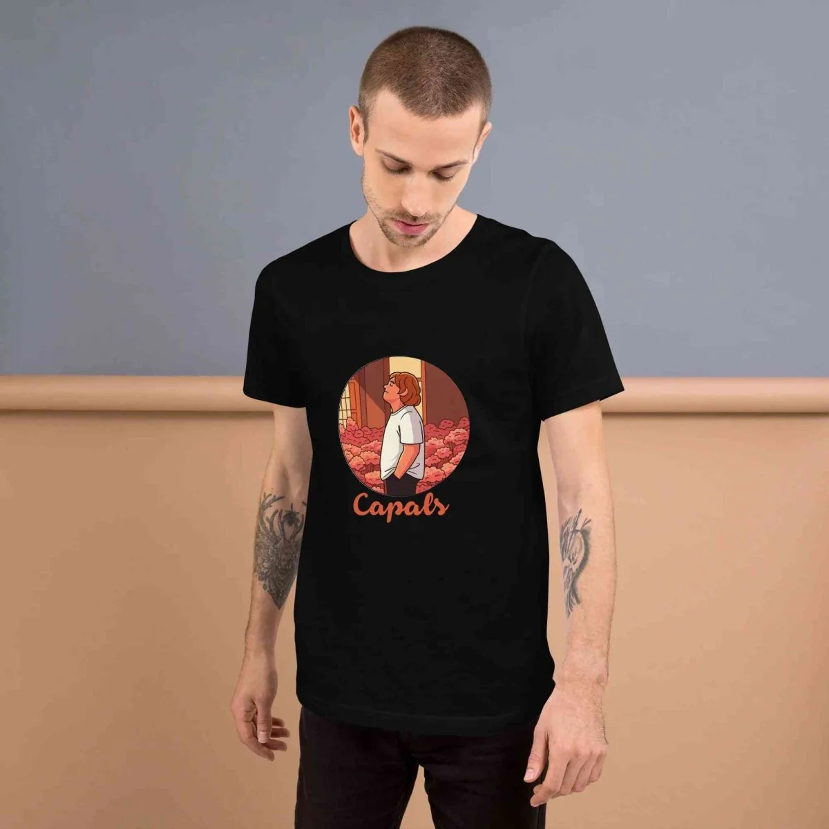 Lewis Capaldi T-Shirt | Unisex Black Graphic Tee by Capals