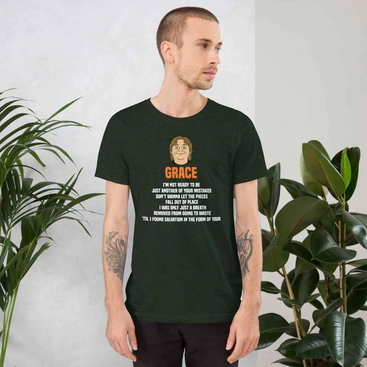 Lewis Capaldi Grace Lyrics T-Shirt | Black Organic Cotton