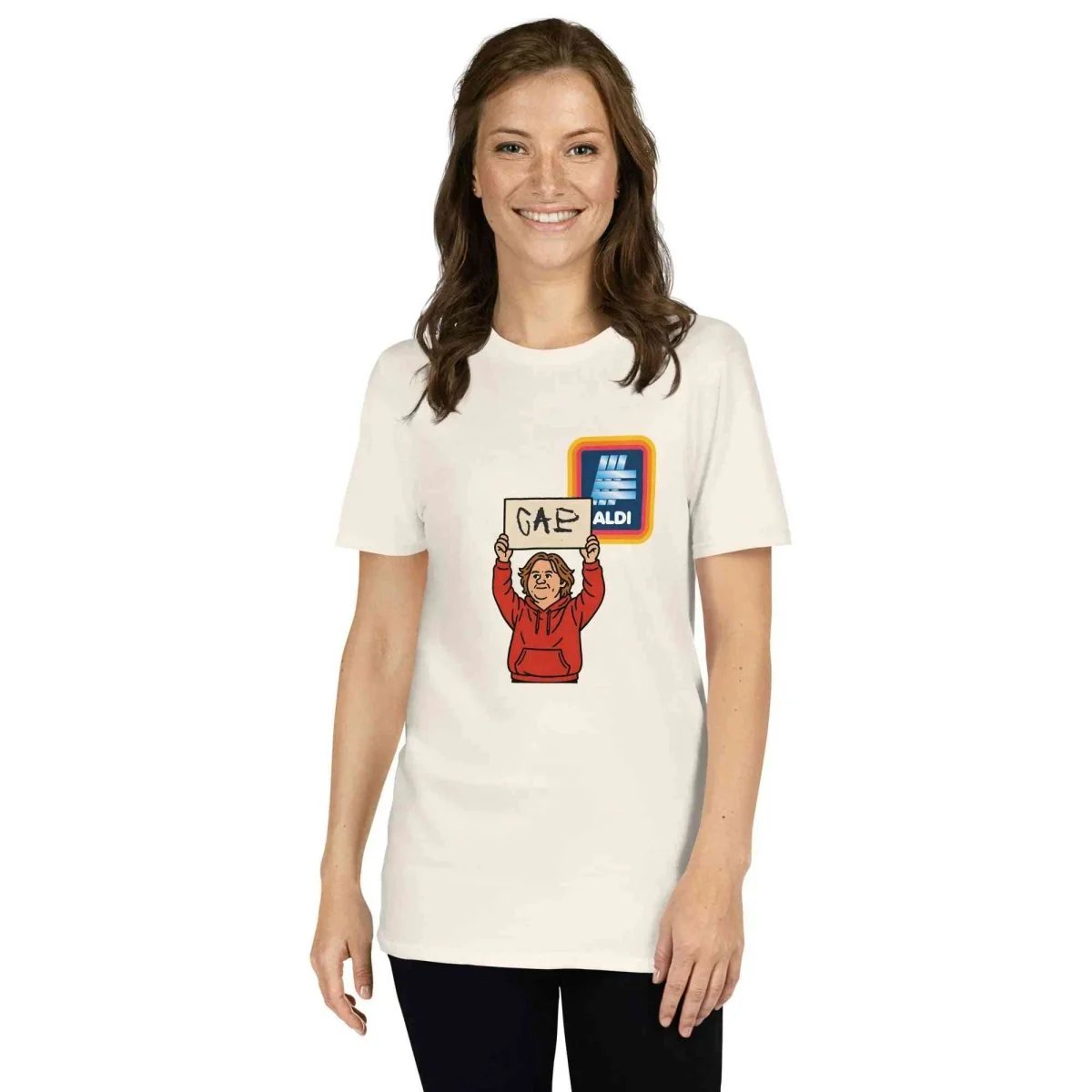 Lewis Capaldi Merchandise: Capaldi On A Aldi Cotton T-Shirt | Unisex Short-Sleeve Tee