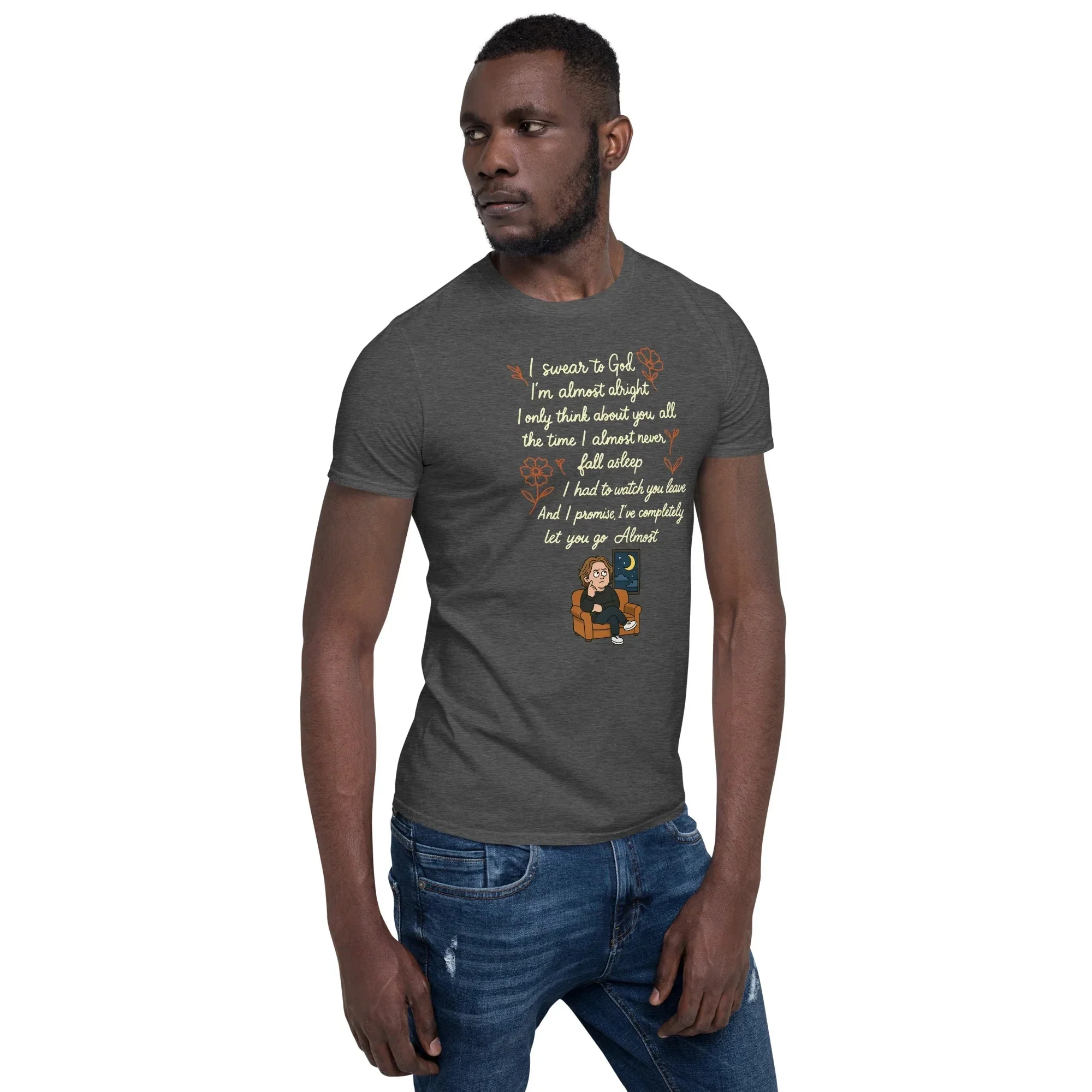 Lewis Capaldi Lyrics Shirt - Almost Lyrics Organic Cotton Unisex Tee for Fans