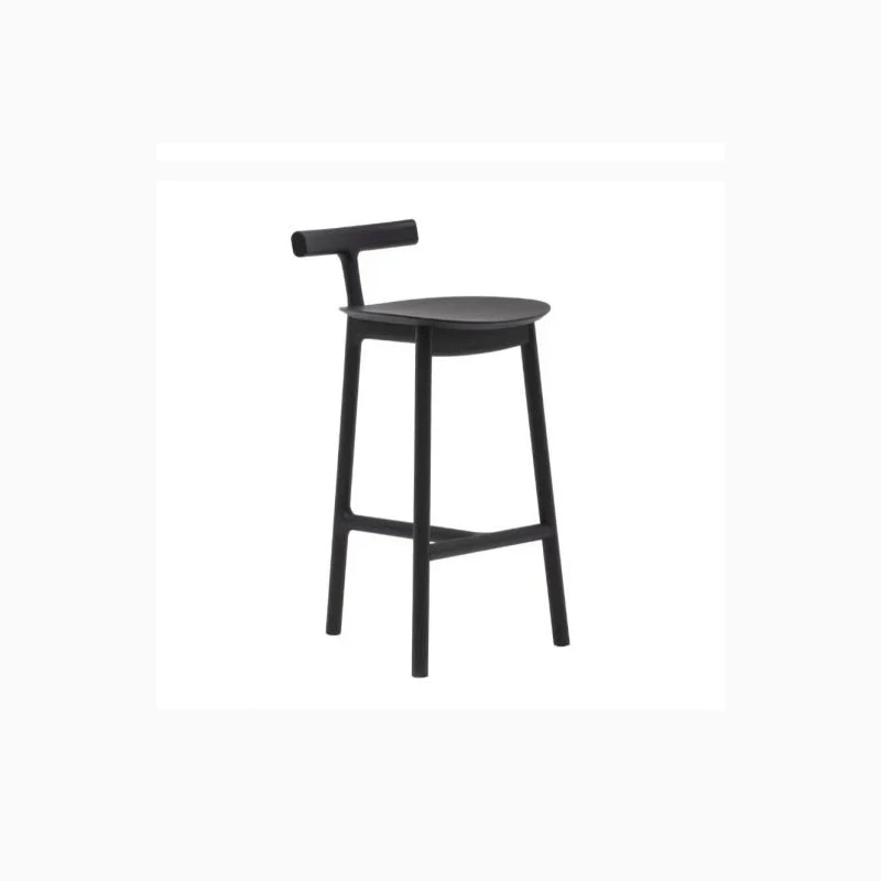Nordic-Styled Bar High Stool Made of Solid Wood