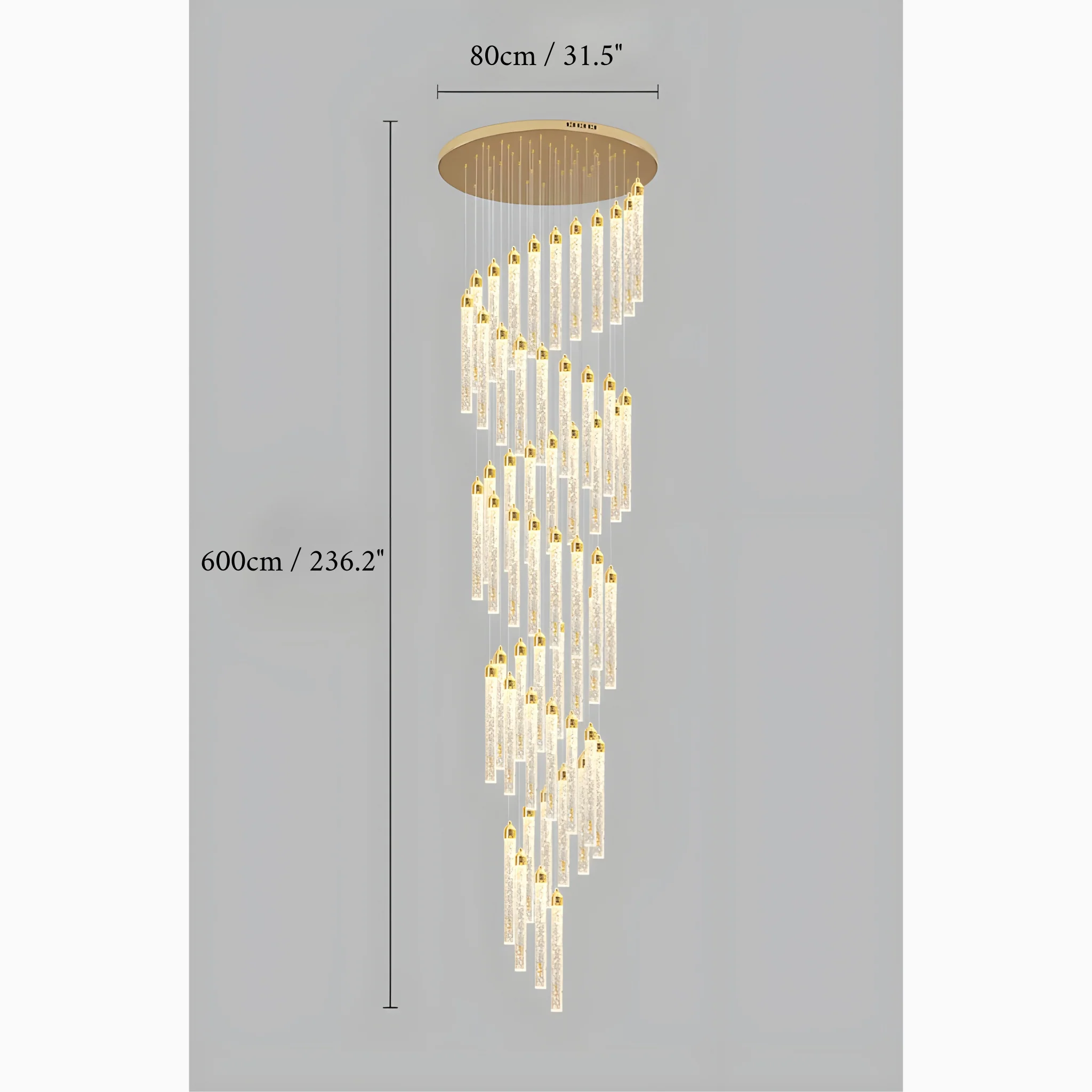 Varazze | Shimmering Magic Gold Crystal Pendant Lighting