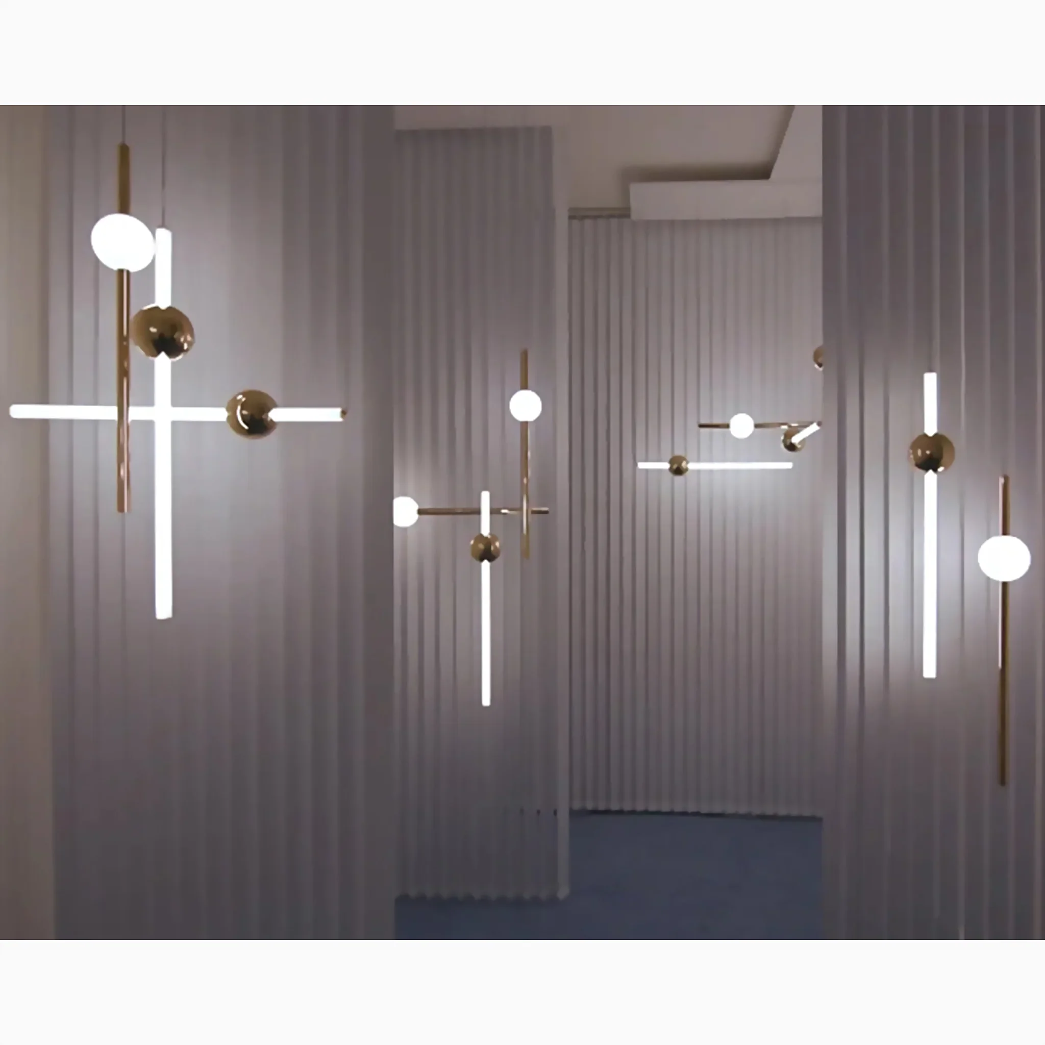 St. Gallen | Stylish Minimalistic Gold Chandelier