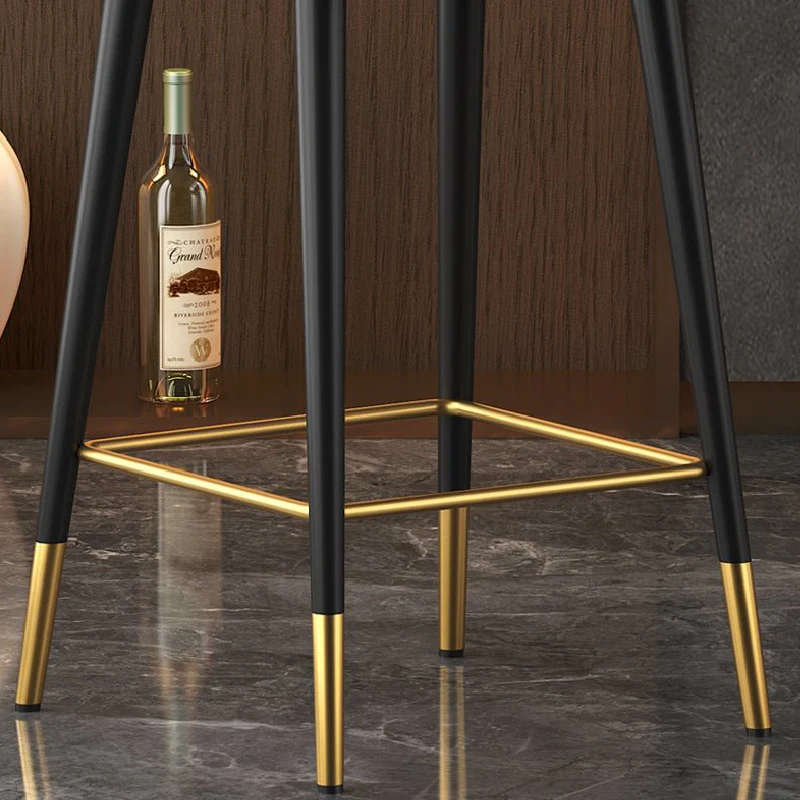 Modern Rotating High Bar Chair with Backrest for Living Room and Restaurants