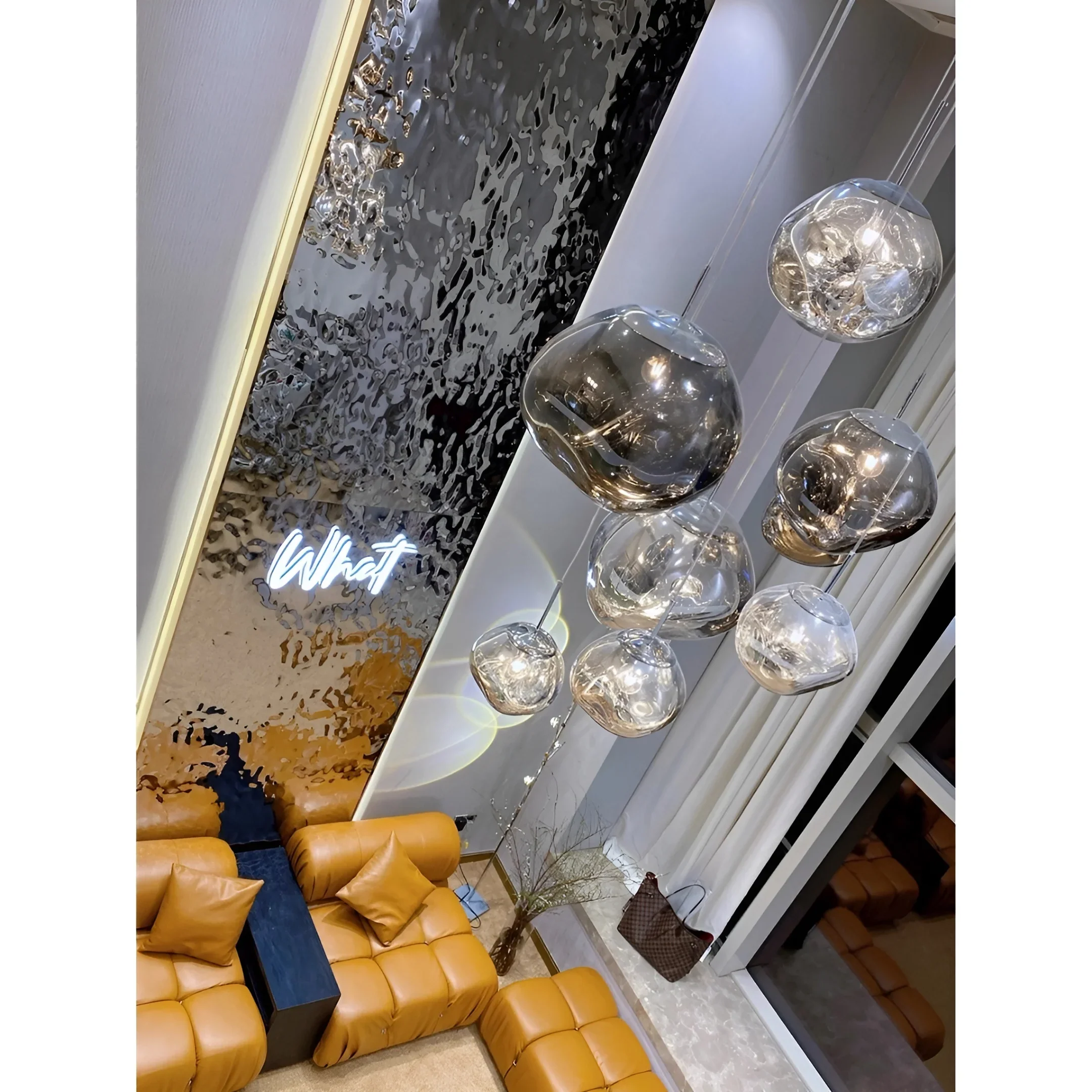 Modern LED Bubble Staircase Chandelier